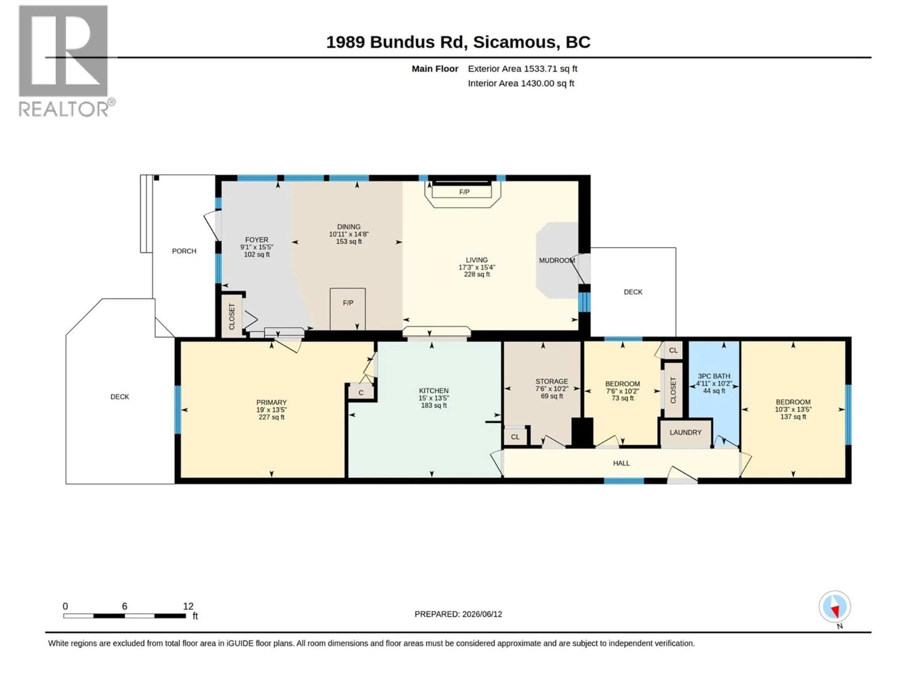 Floor plan for 1989 BUNDUS ROAD, Sicamous British Columbia V0E2V5