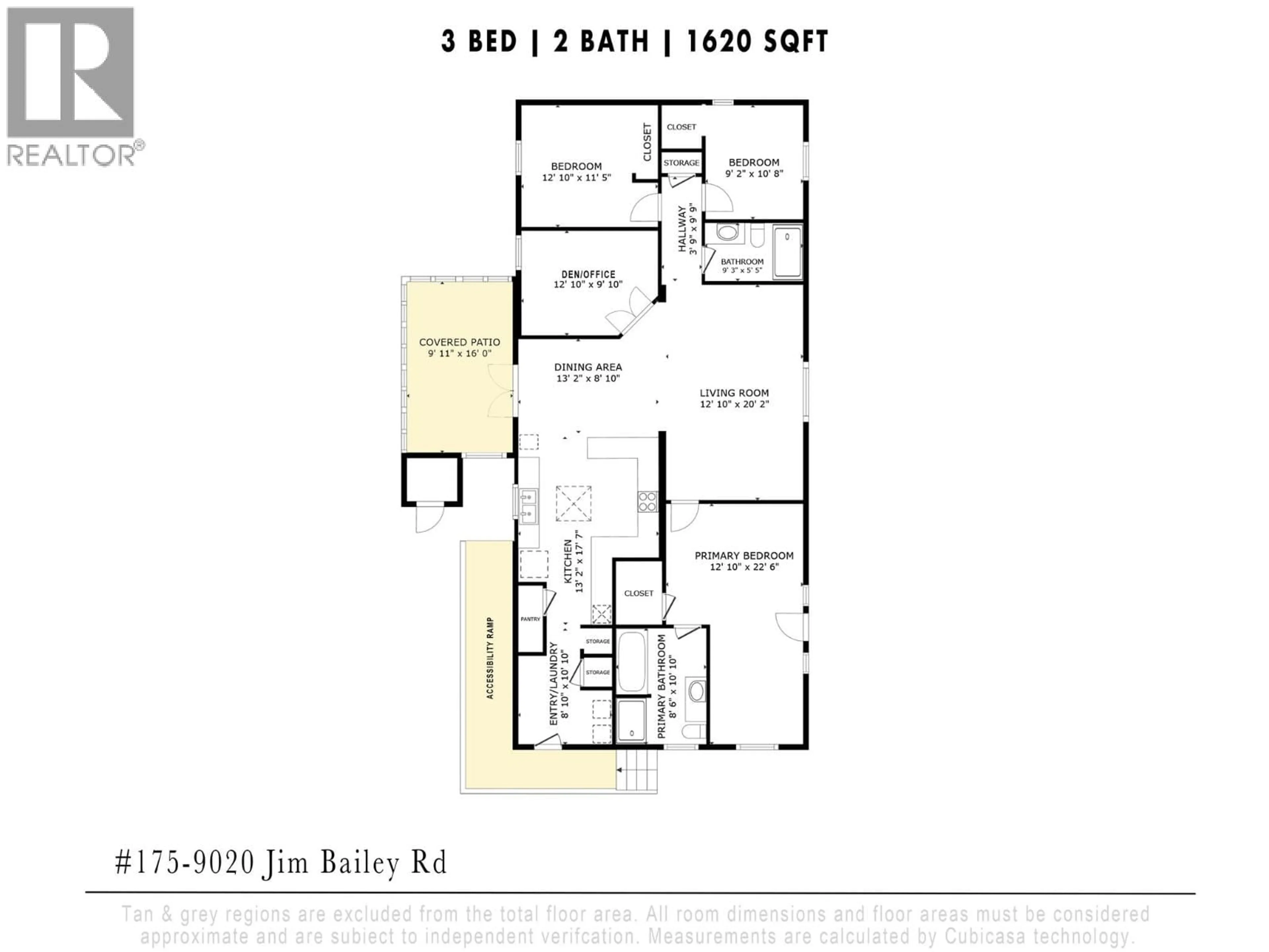 Floor plan for 175 - 9020 JIM BAILEY ROAD, Kelowna British Columbia V4V1E5