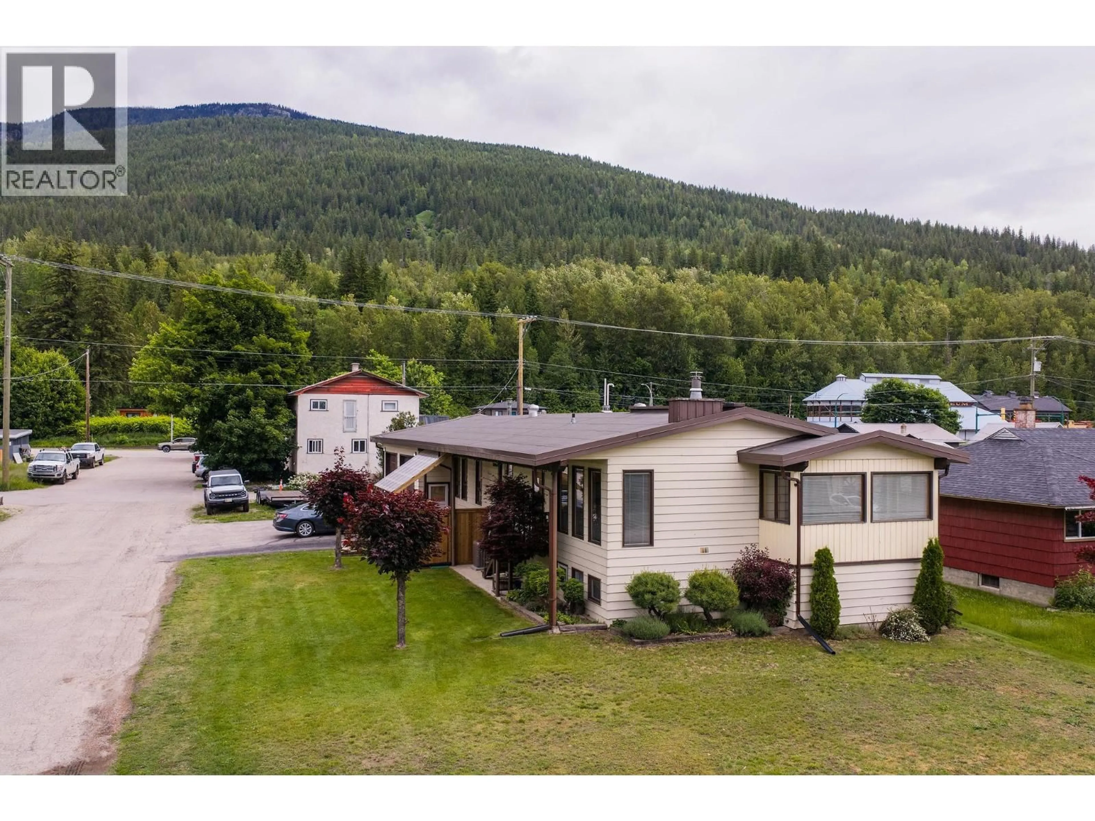 A pic from outside/outdoor area/front of a property/back of a property/a pic from drone, mountain view for 108 FORD STREET, Revelstoke British Columbia V0E2S0