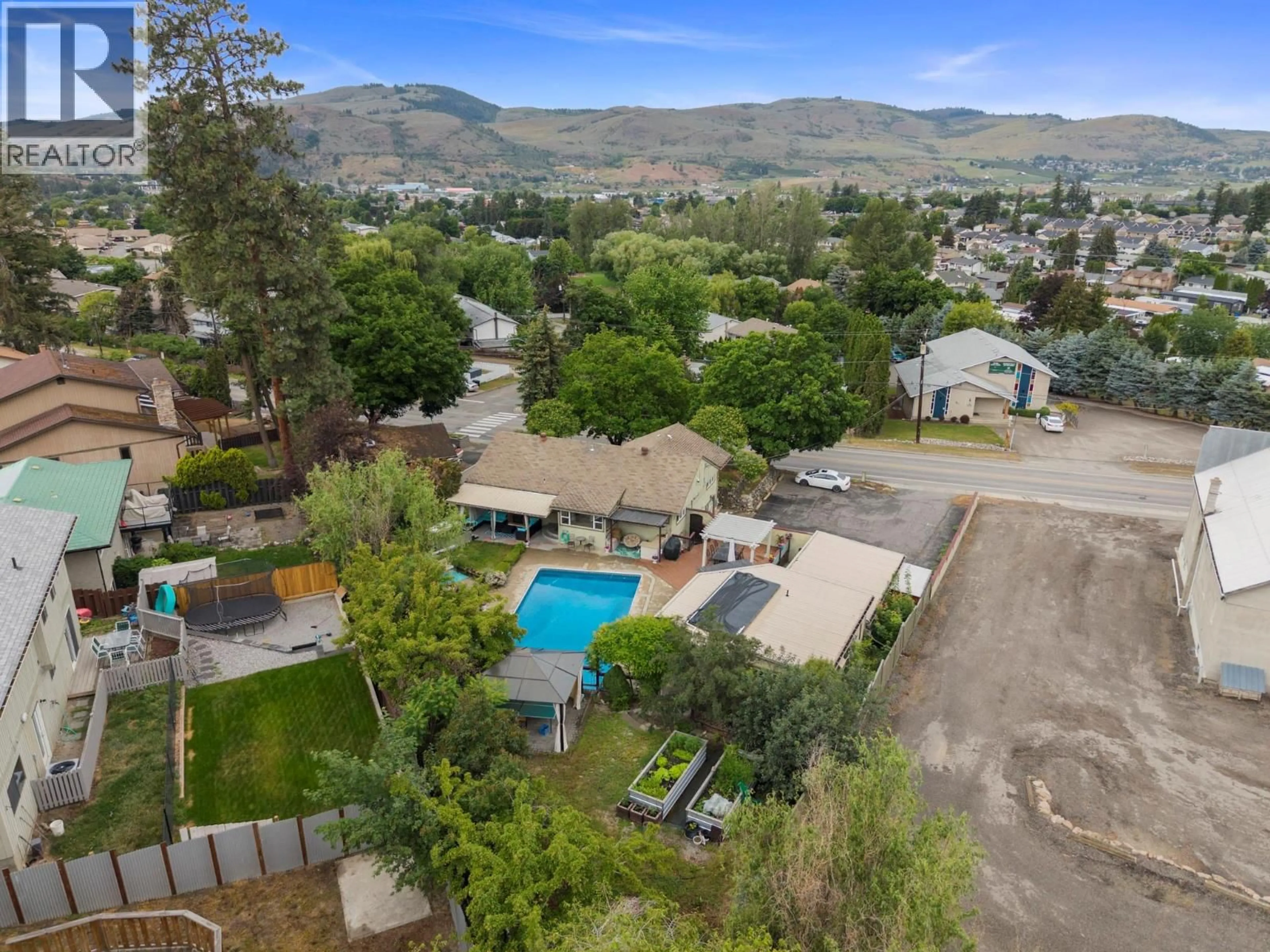 A pic from outside/outdoor area/front of a property/back of a property/a pic from drone, mountain view for 4105 PLEASANT VALLEY ROAD, Vernon British Columbia V1T4M1