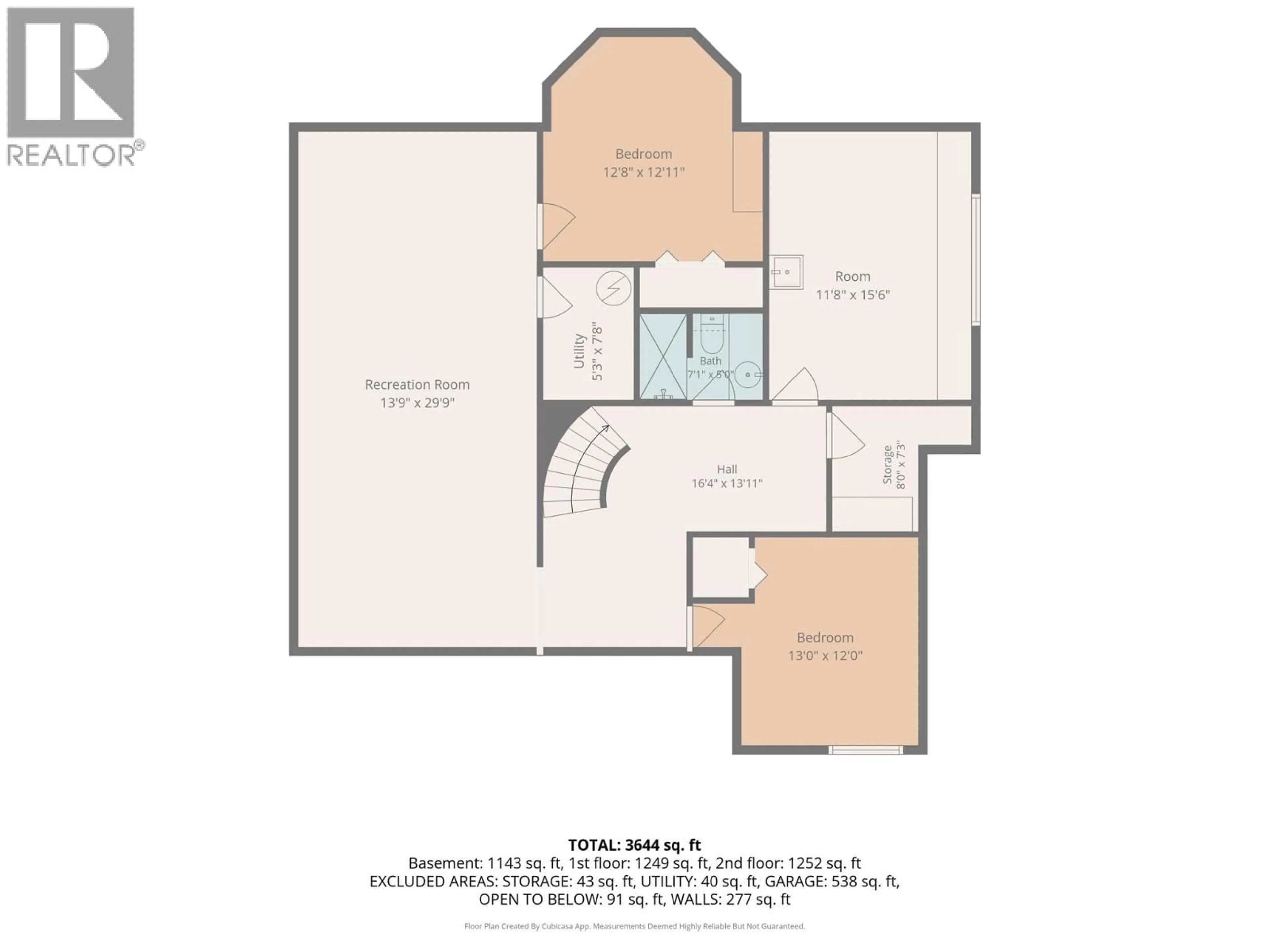 Floor plan for 2916 EDGEWOOD DRIVE, Cranbrook British Columbia V1C6C9