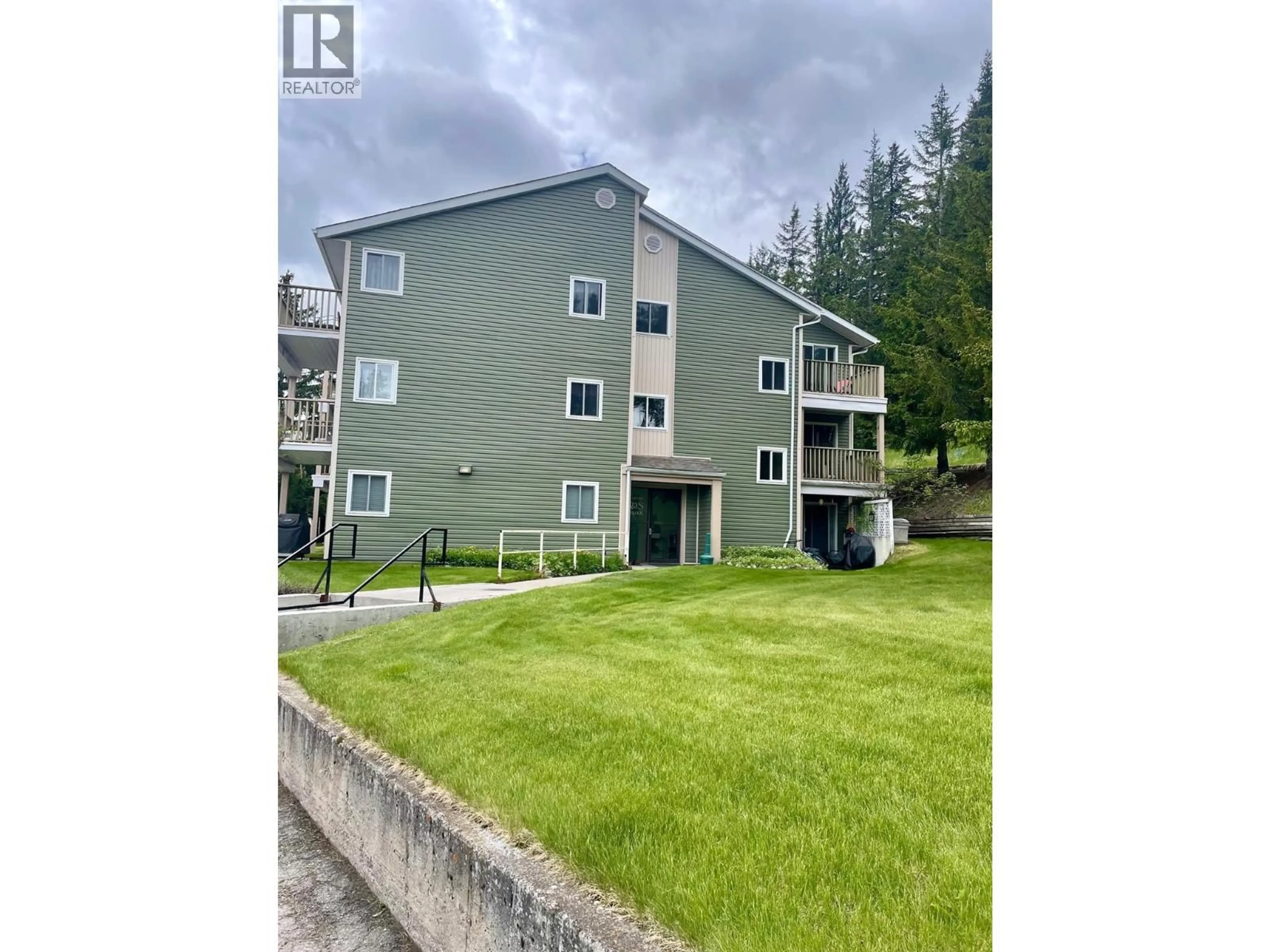 A pic from outside/outdoor area/front of a property/back of a property/a pic from drone, water/lake/river/ocean view for 308B - 1335 ALPINE DRIVE, Elkford British Columbia V0B1H0