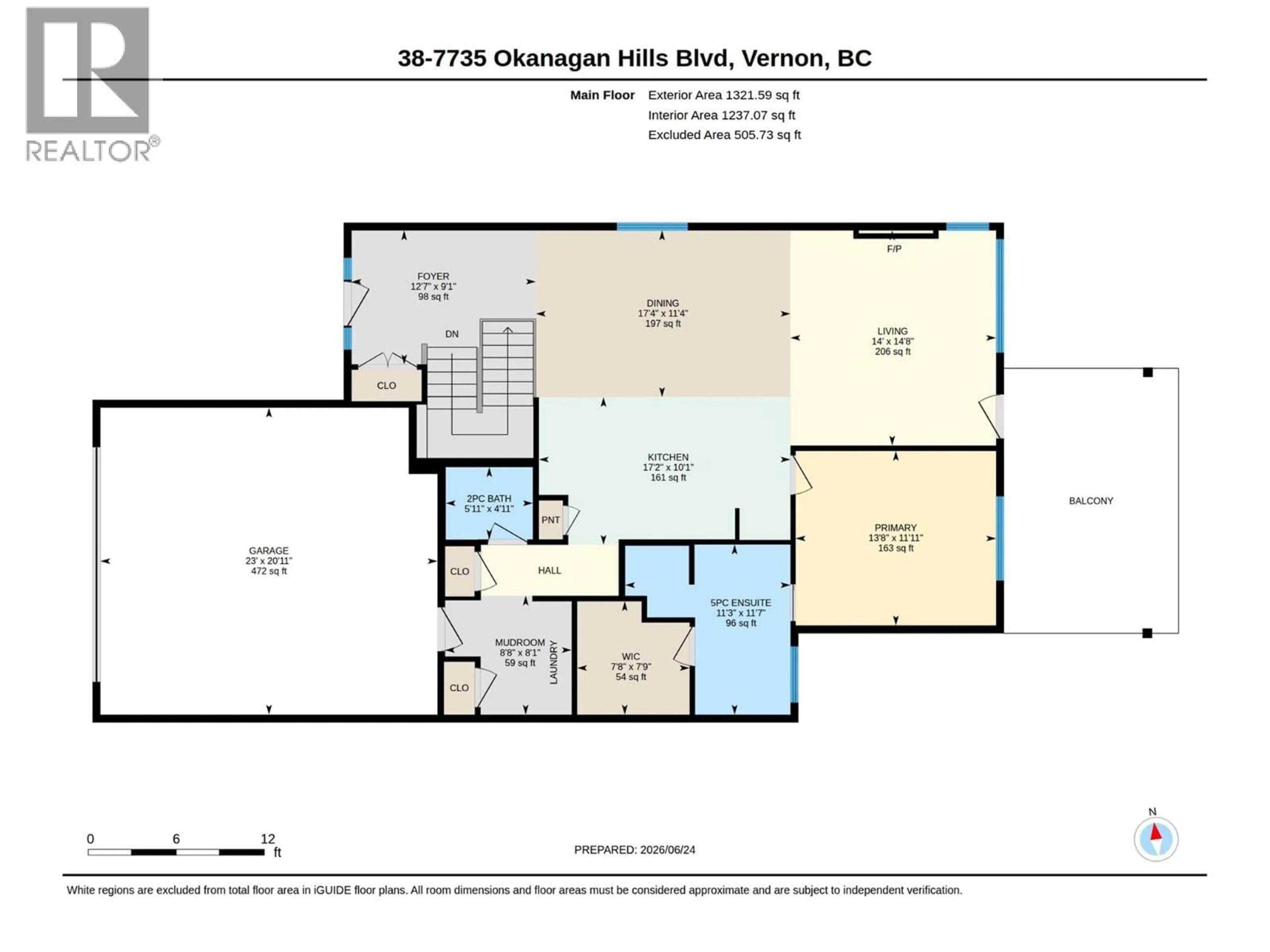 Floor plan for 38 - 7735 OKANAGAN HILLS BOULEVARD, Vernon British Columbia V1H0A7