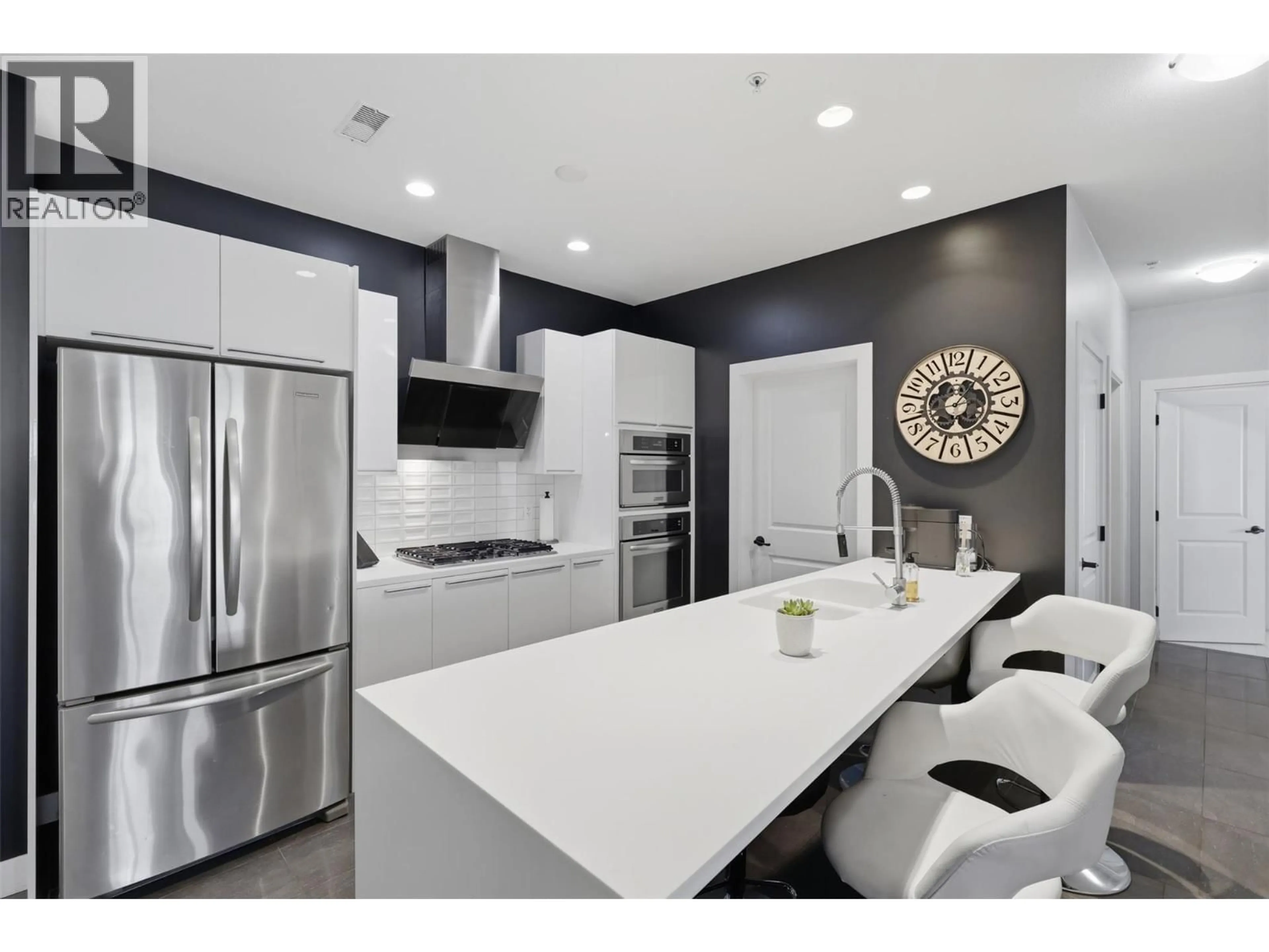 Contemporary kitchen, ceramic/tile floor for 411 - 5170 DALLAS DRIVE, Kamloops British Columbia V2C0C7