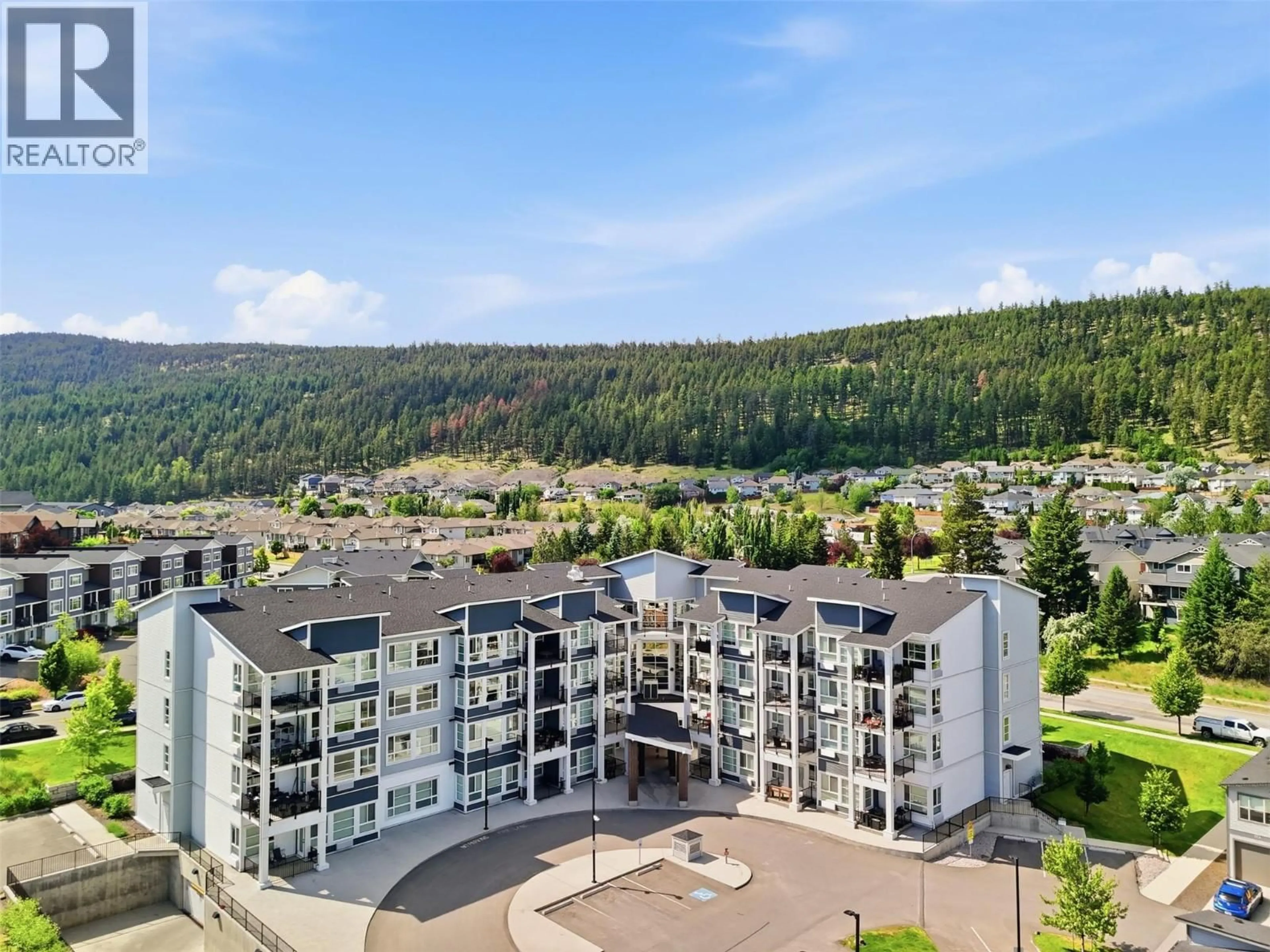 A pic from outside/outdoor area/front of a property/back of a property/a pic from drone, mountain view for 306 - 1880 HUGH ALLAN DRIVE, Kamloops British Columbia V1S0E8