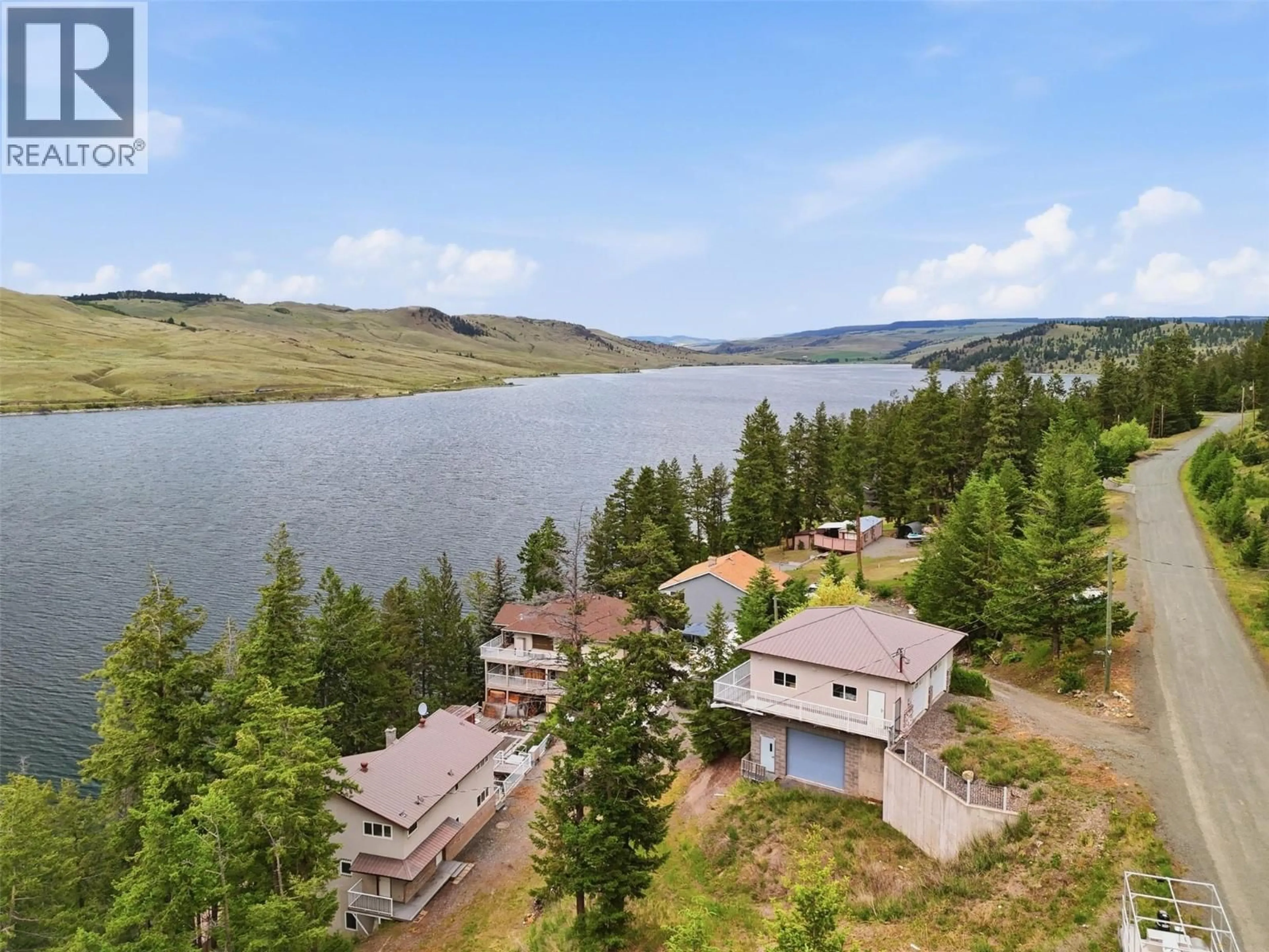 A pic from outside/outdoor area/front of a property/back of a property/a pic from drone, water/lake/river/ocean view for 9067 PLANET MINE ROAD, Stump Lake British Columbia V0E1S0
