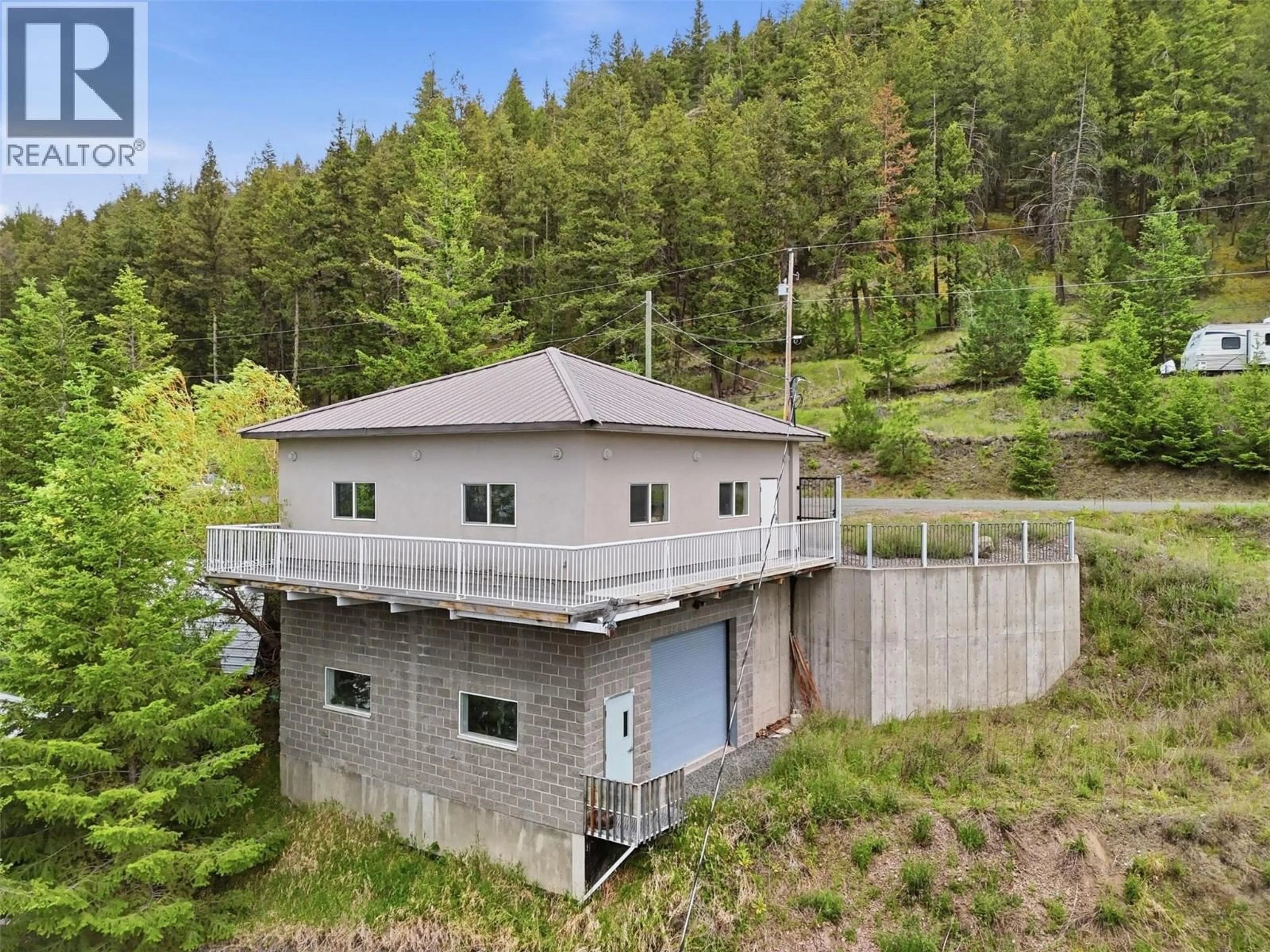 A pic from outside/outdoor area/front of a property/back of a property/a pic from drone, unknown for 9067 PLANET MINE ROAD, Stump Lake British Columbia V0E1S0