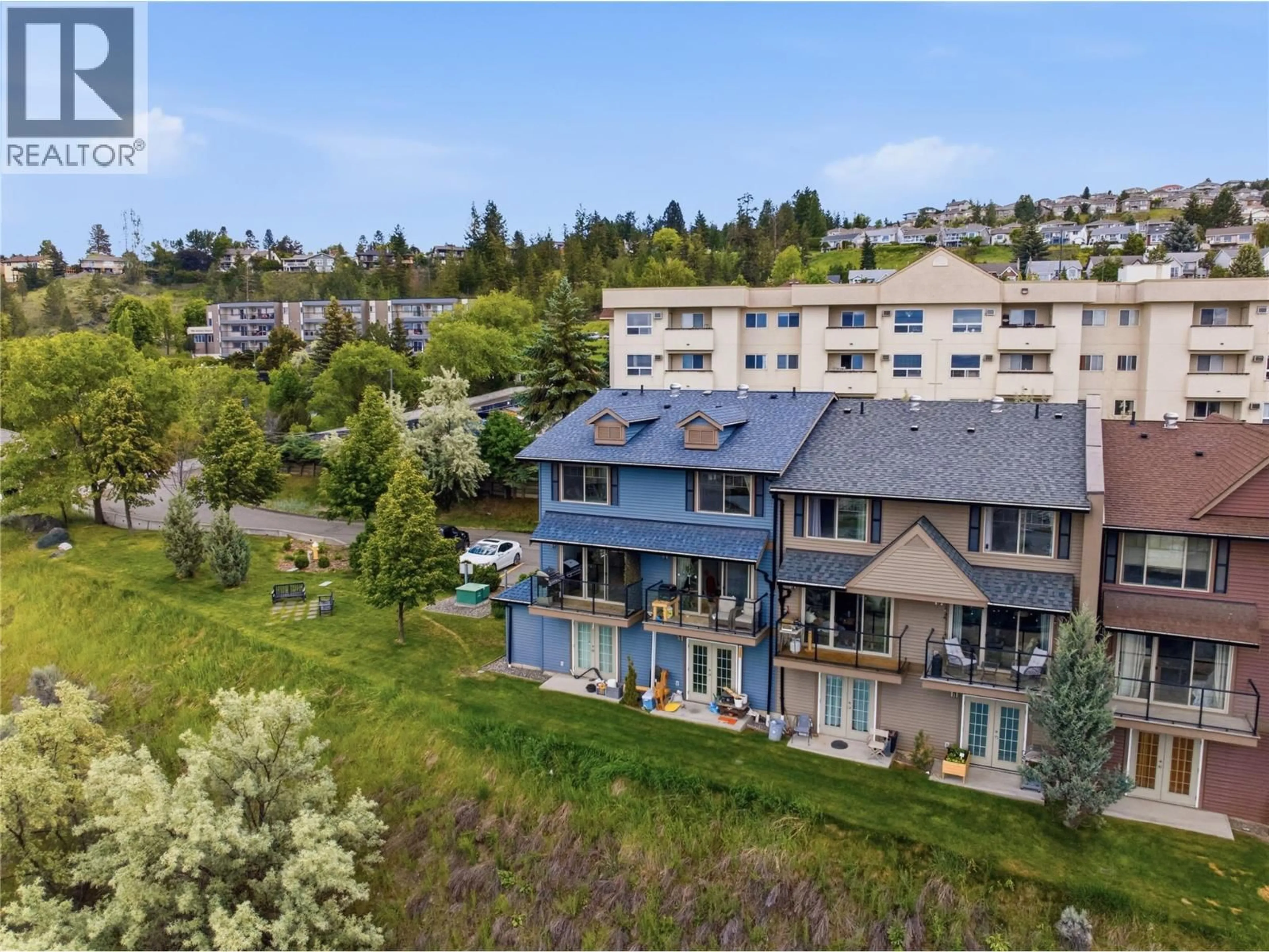 A pic from outside/outdoor area/front of a property/back of a property/a pic from drone, water/lake/river/ocean view for 12 - 1110 HUGH ALLAN DRIVE, Kamloops British Columbia V1S0B5