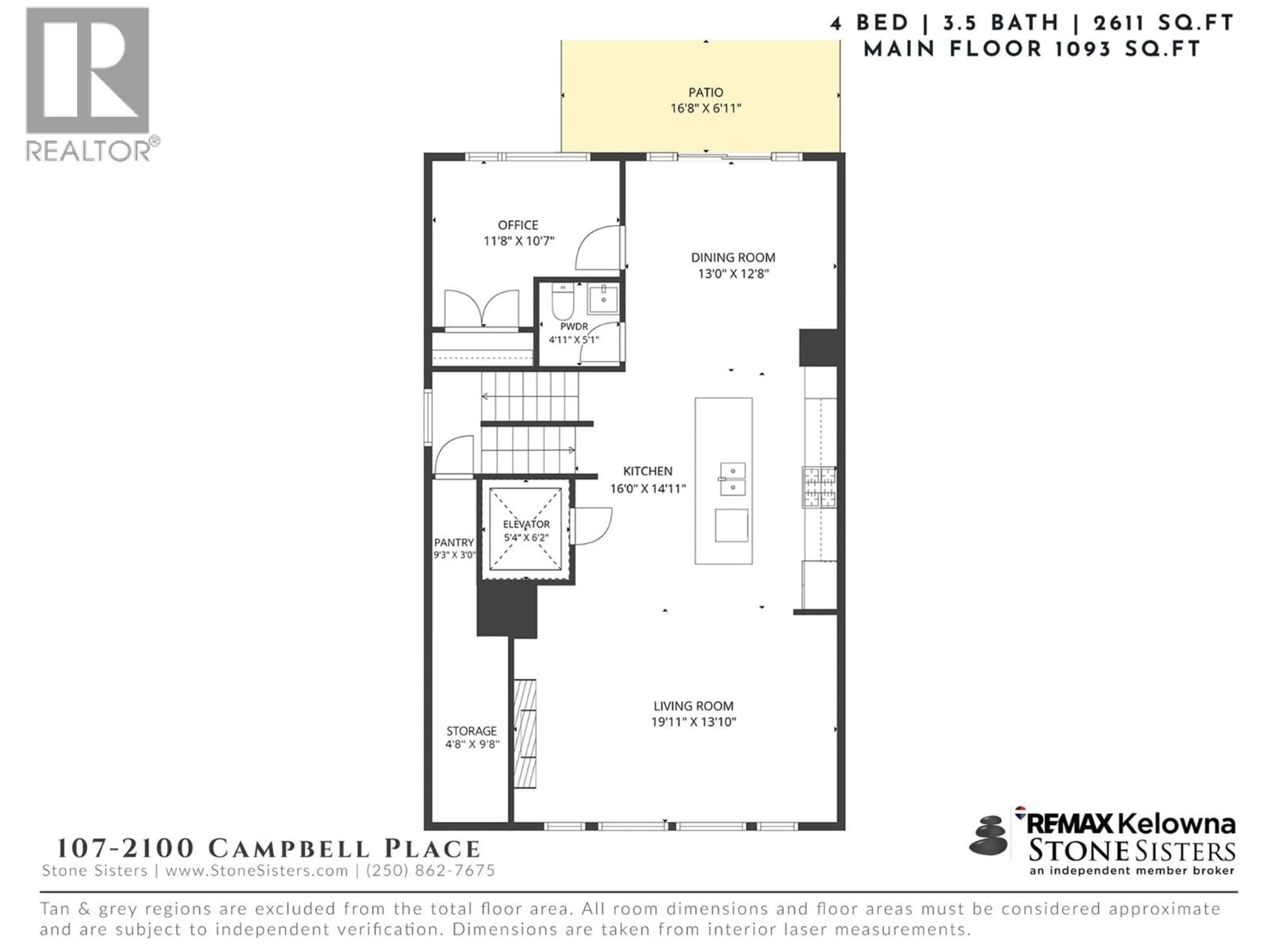 Floor plan for 107 - 2100 CAMPBELL PLACE, West Kelowna British Columbia V1Z0A7