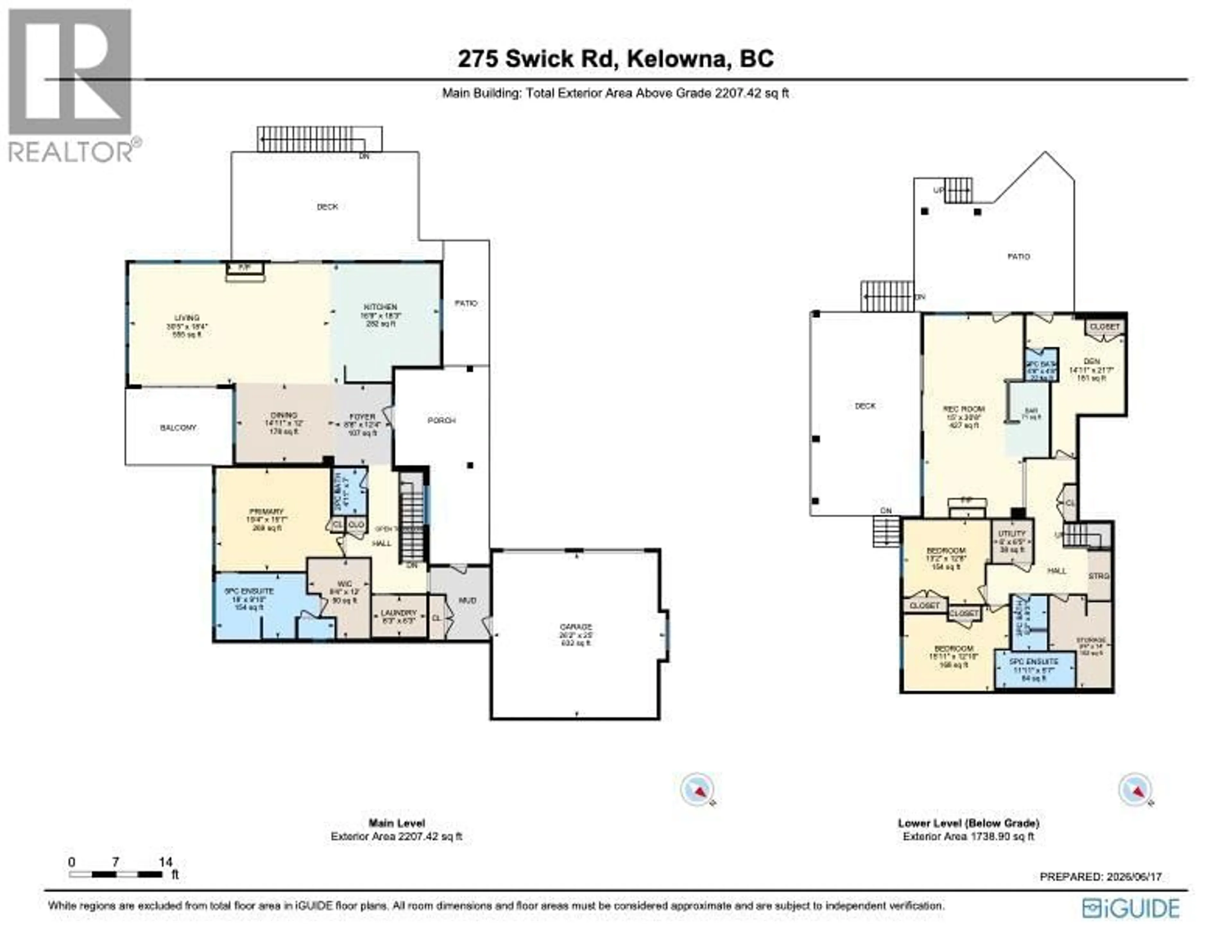 Floor plan for 275 SWICK ROAD, Kelowna British Columbia V1W4J5