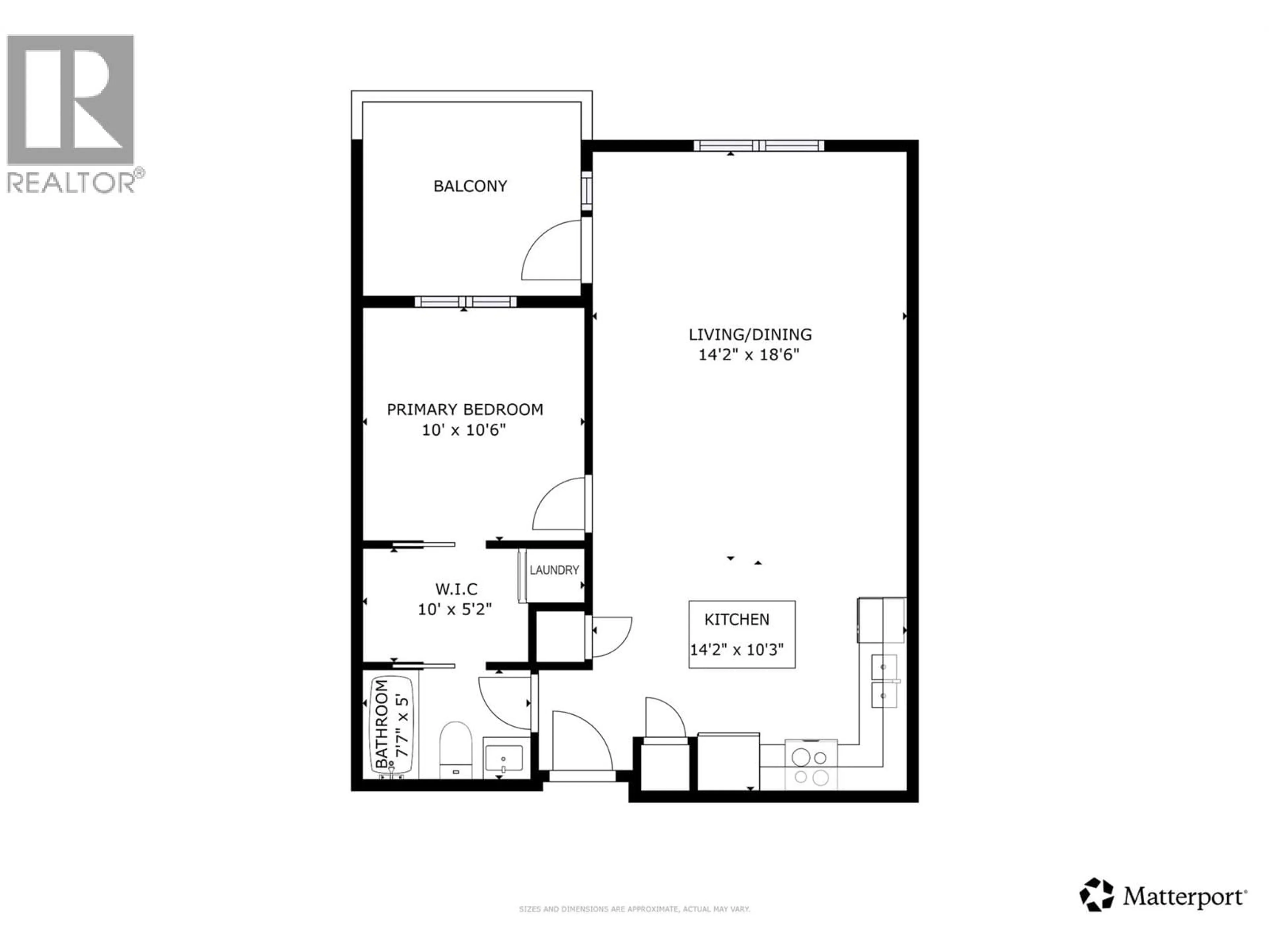 Floor plan for 403 - 710 STOCKWELL AVENUE, Kelowna British Columbia V1Y6V9