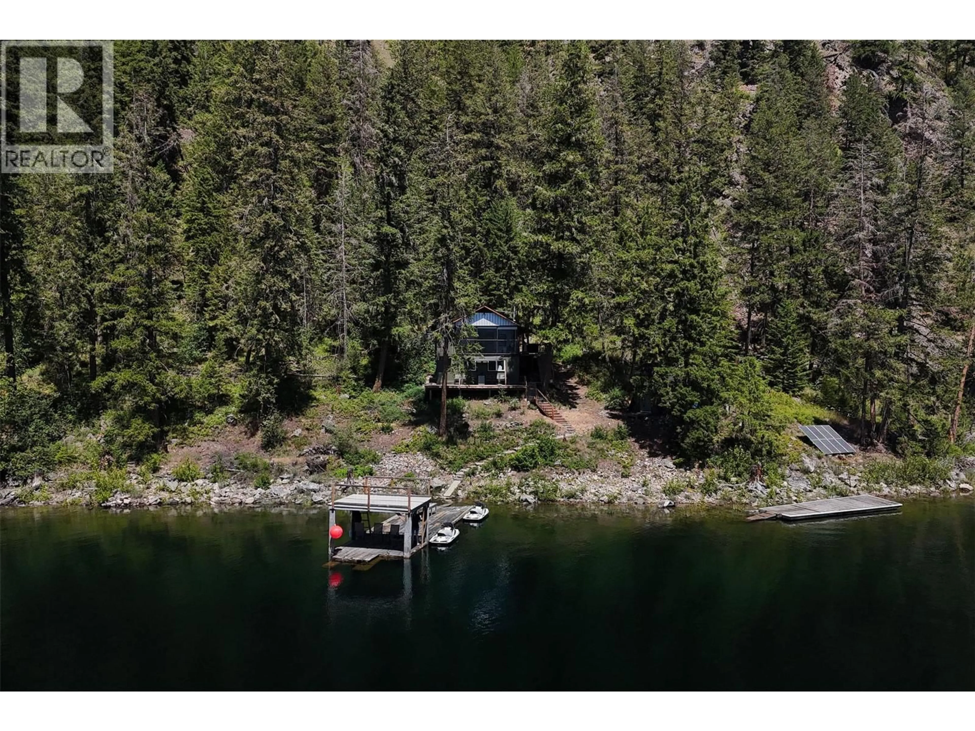 A pic from outside/outdoor area/front of a property/back of a property/a pic from drone, water/lake/river/ocean view for 3872 POINT ROAD, Chase British Columbia V0E1M0