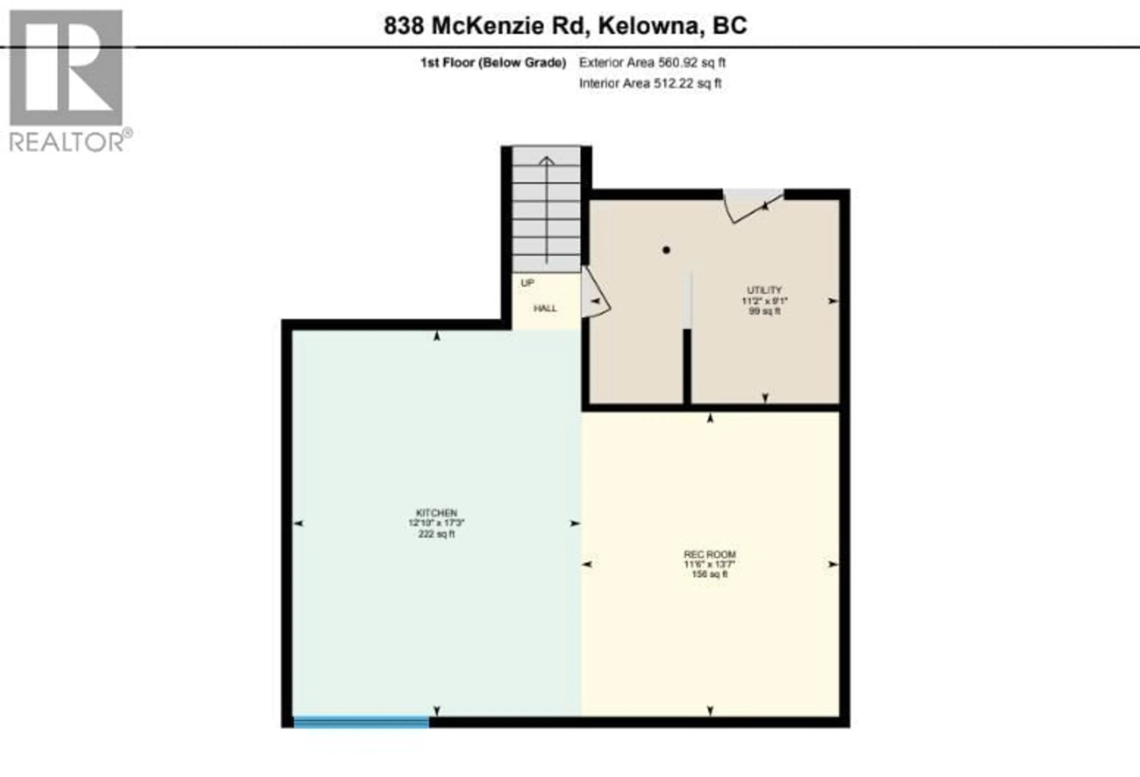 Floor plan for 838 MCKENZIE ROAD, Kelowna British Columbia V1X2B3