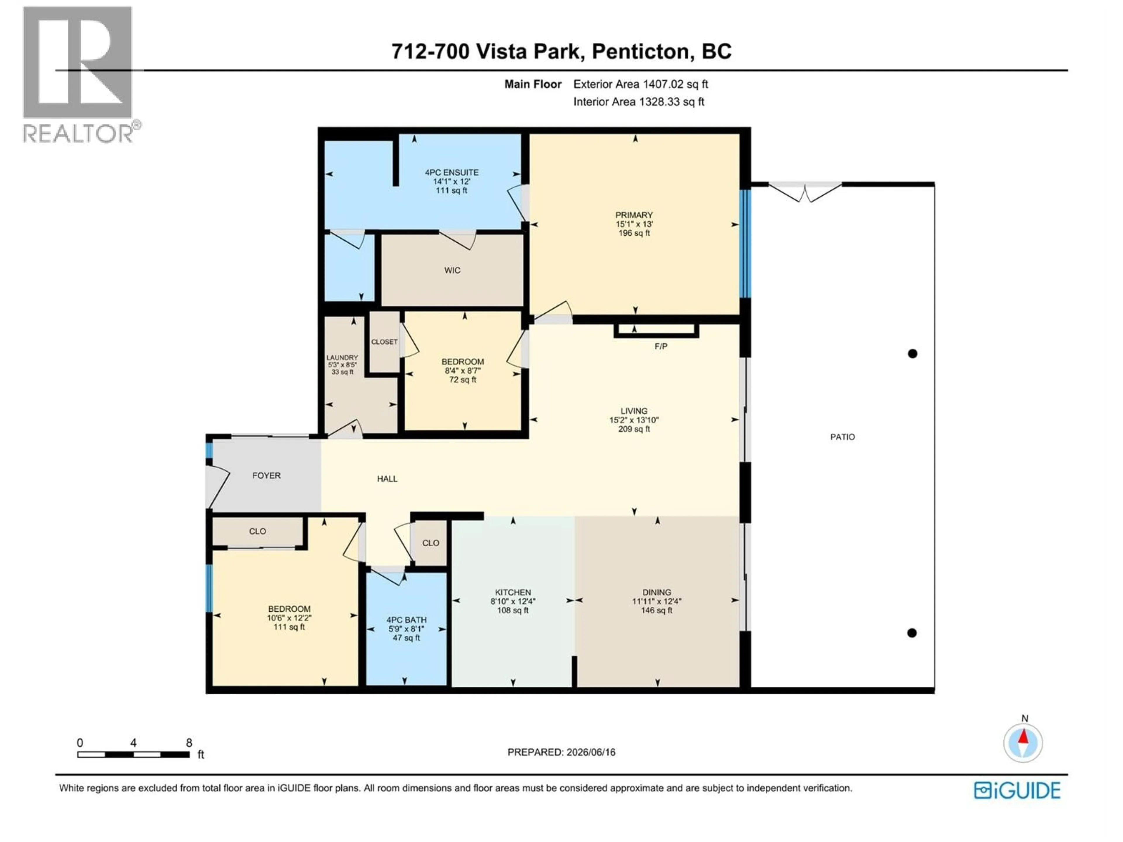 Floor plan for 712 - 700 VISTA PARK, Penticton British Columbia V2A0B2