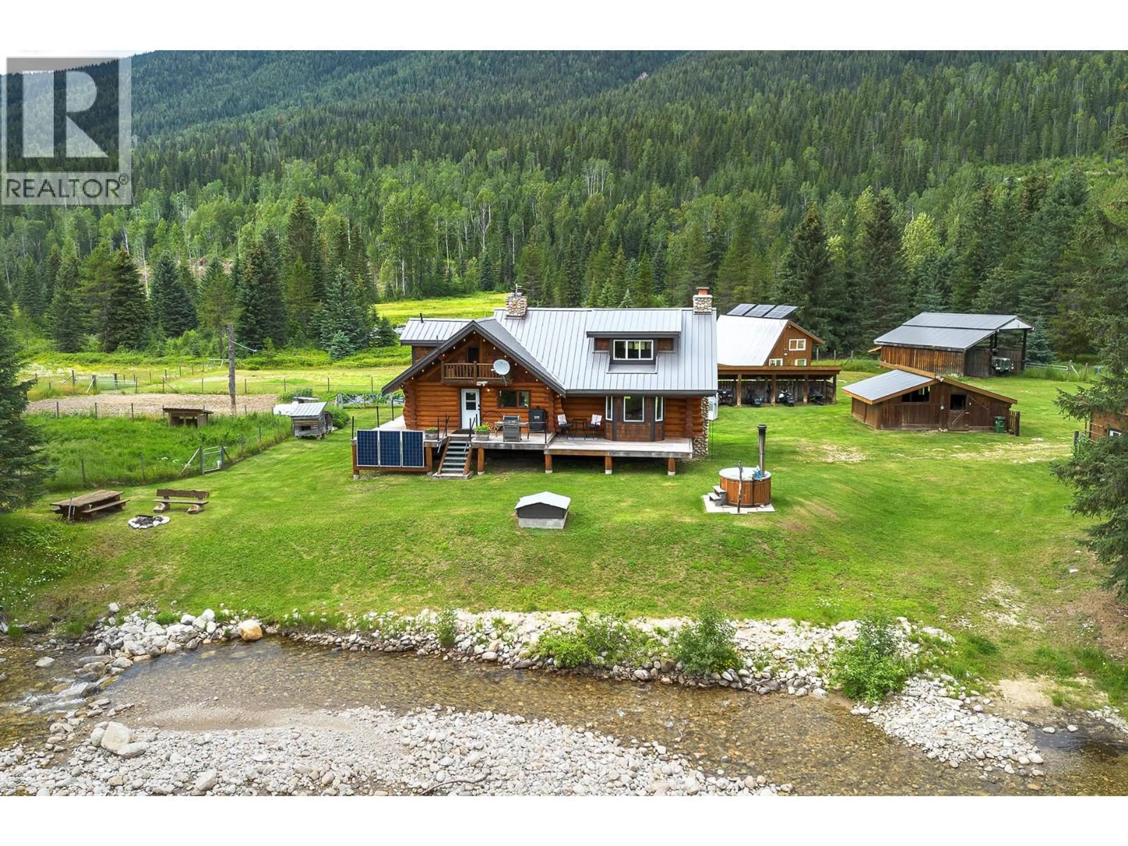 A pic from outside/outdoor area/front of a property/back of a property/a pic from drone, mountain view for 3881 MAD RIVER FOREST SERVICE ROAD, Vavenby British Columbia V0E3A0