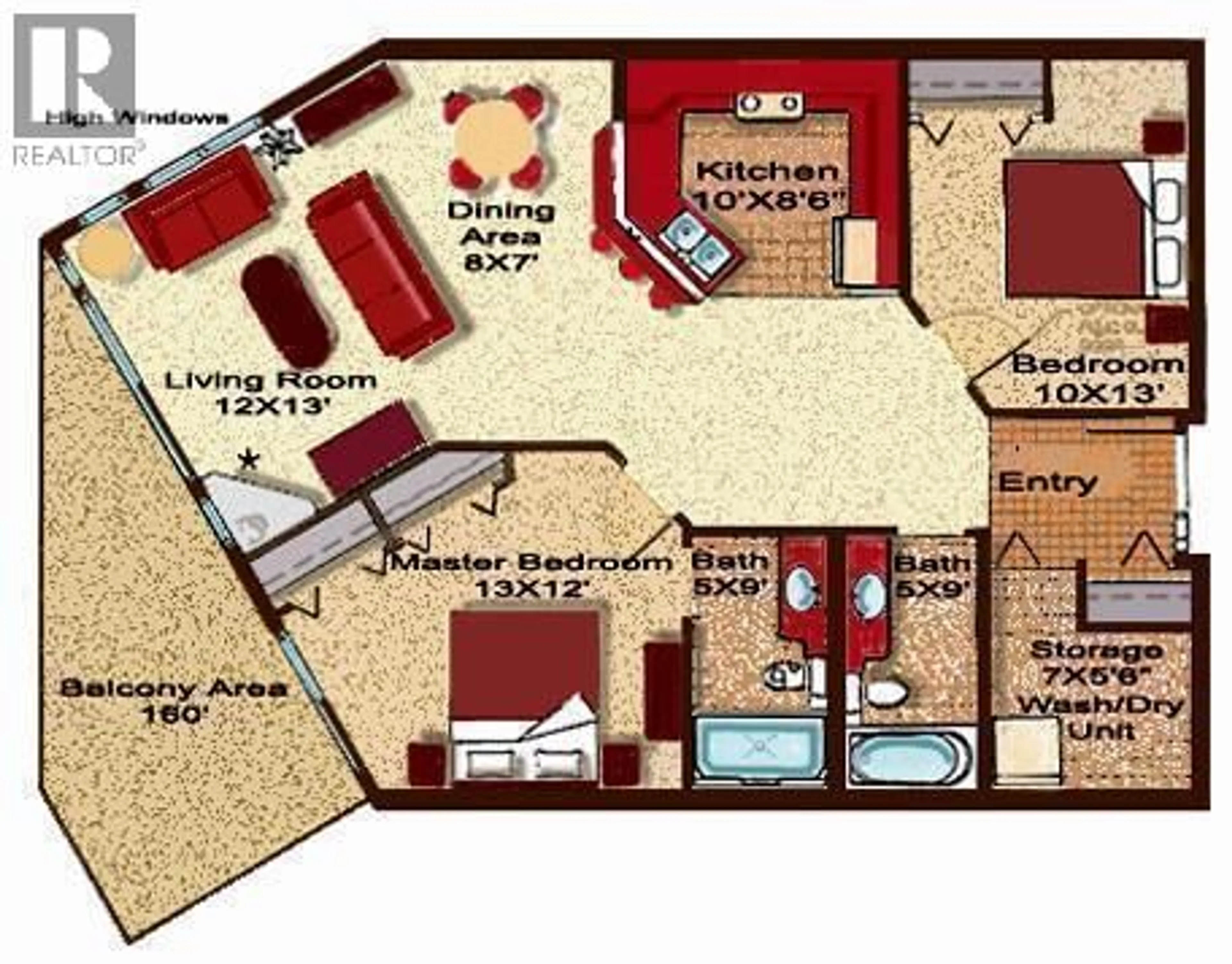 Floor plan for 312 - 1088 SUNSET DRIVE, Kelowna British Columbia V1Y9W1