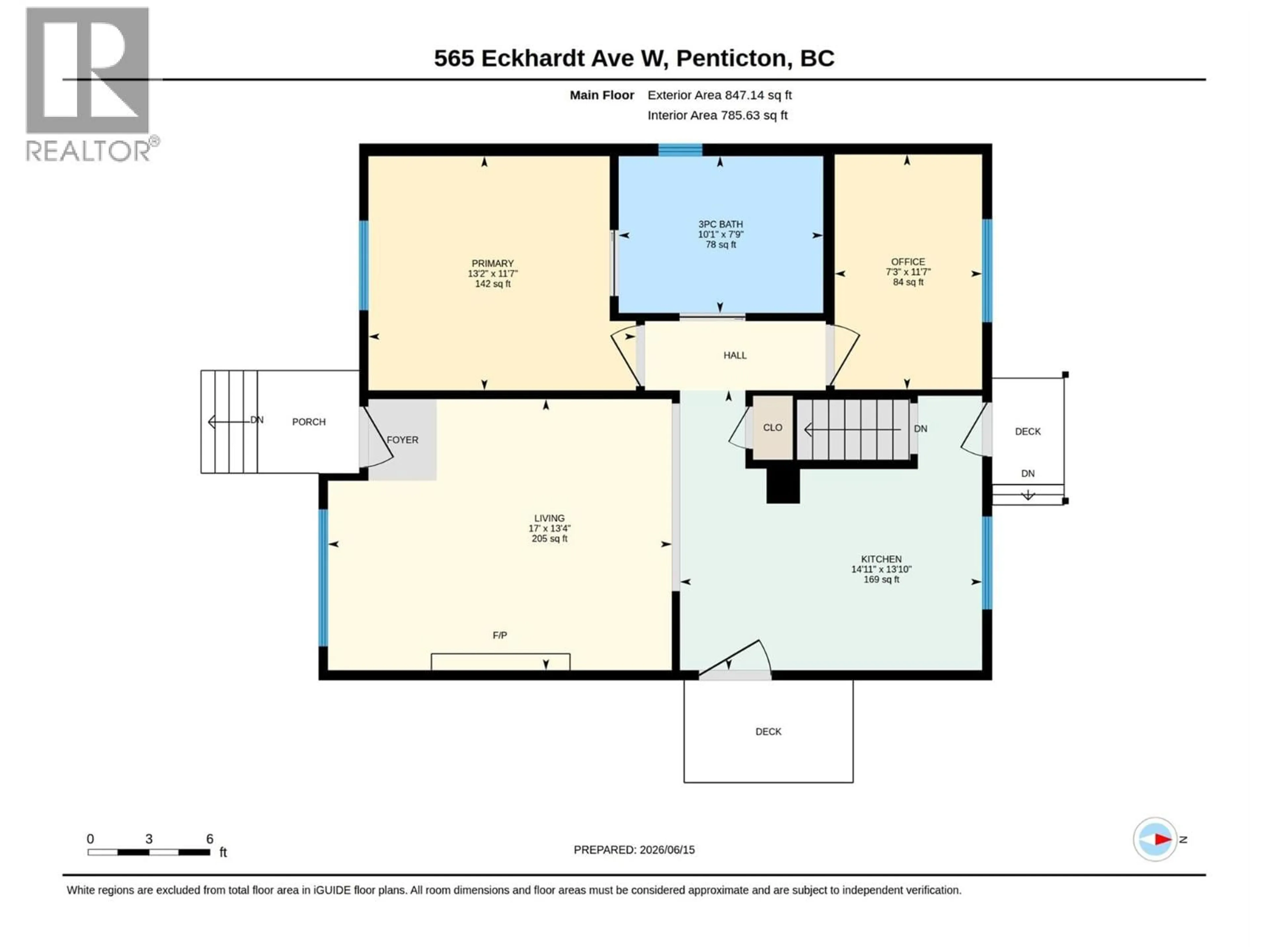 Floor plan for 565 ECKHARDT AVENUE WEST, Penticton British Columbia V2A2A5