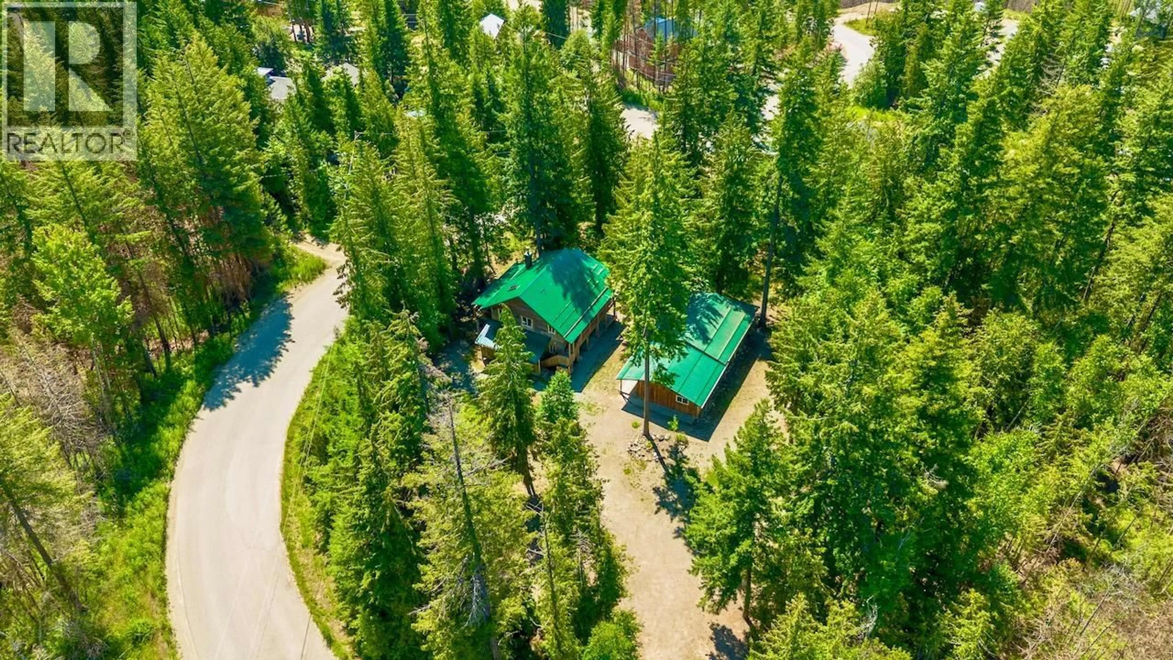 A pic from outside/outdoor area/front of a property/back of a property/a pic from drone, forest/trees view for 5244 MEADOW CREEK ROAD, Celista British Columbia V0E1M6