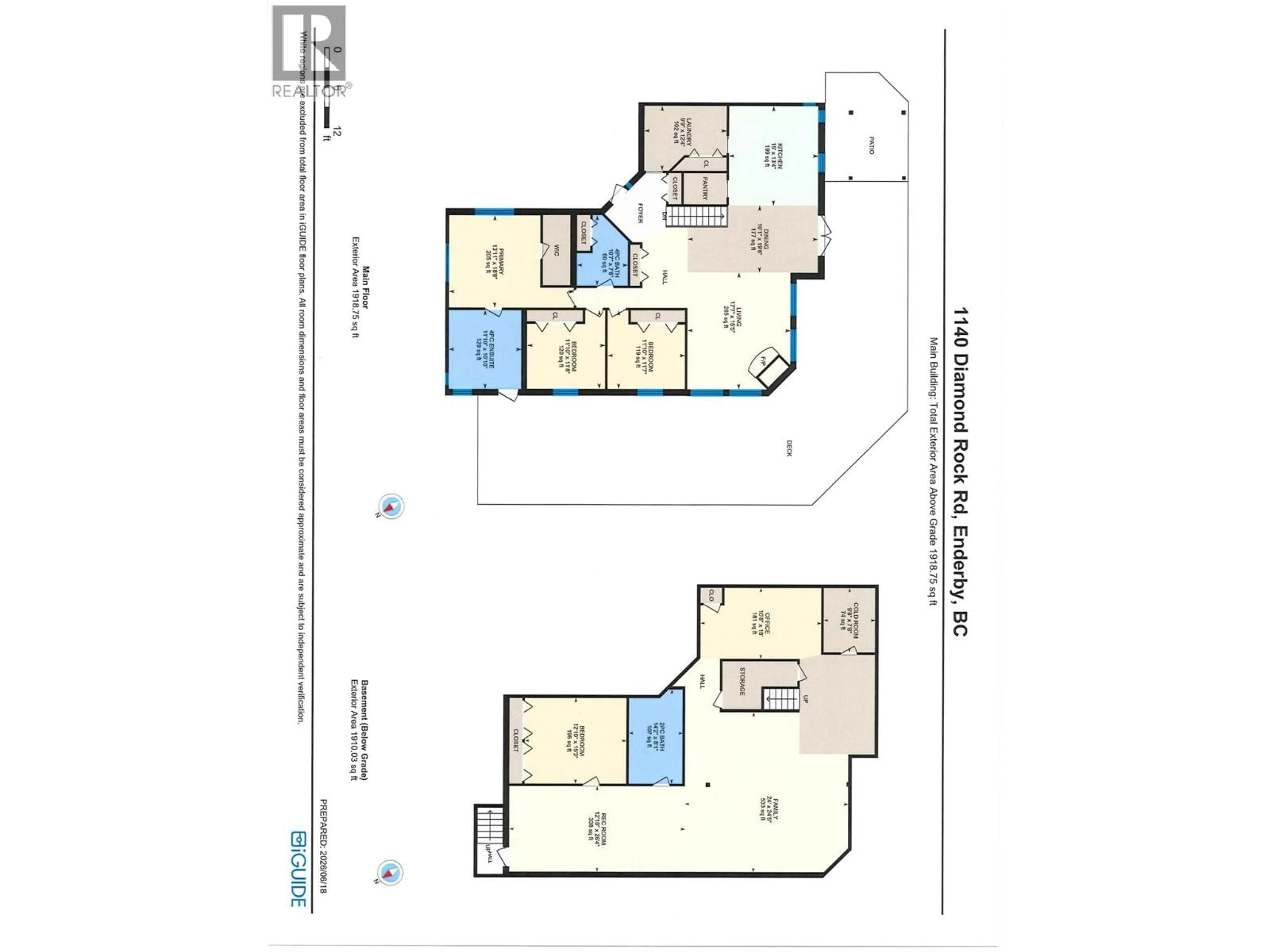 Floor plan for 1140 DIAMOND ROCK ROAD, Enderby British Columbia V4Y4H7