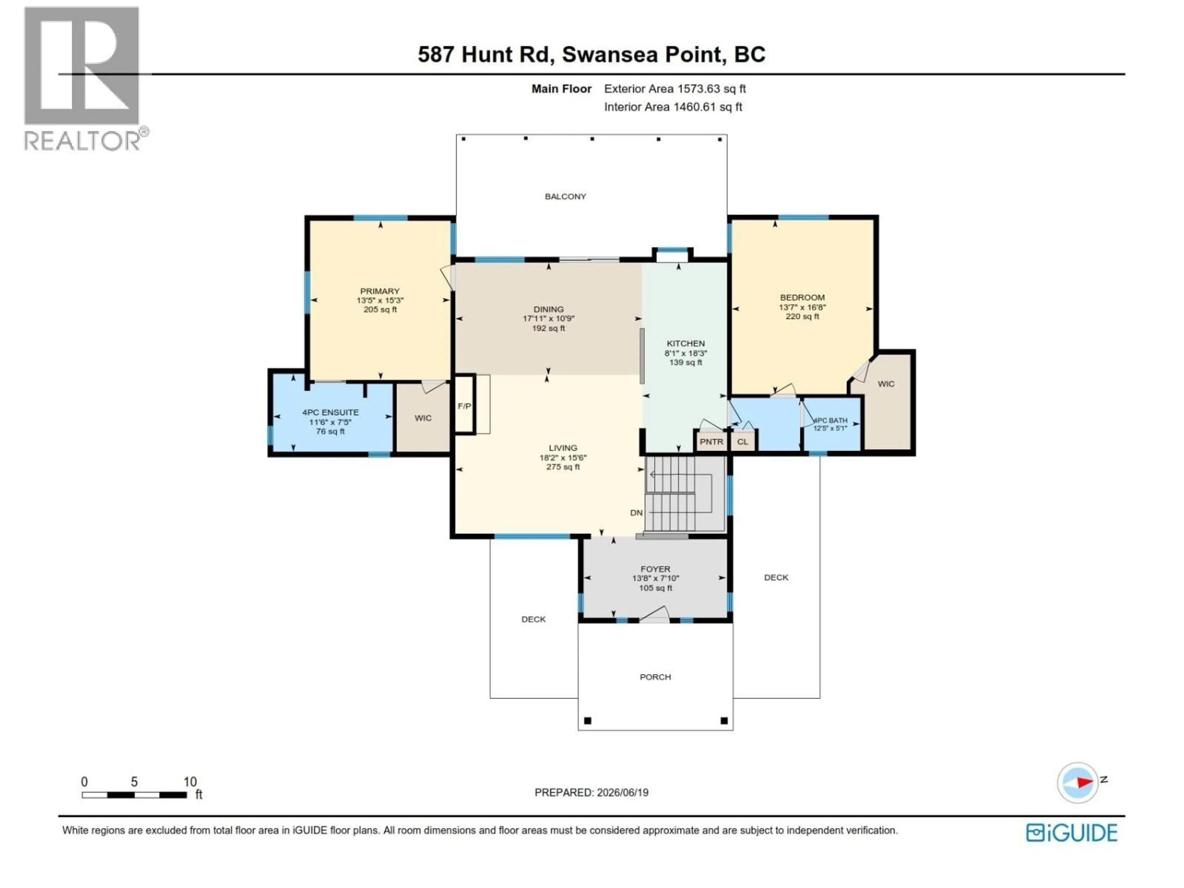 Floor plan for 587 HUNT ROAD, Swansea Point British Columbia V0E2K2