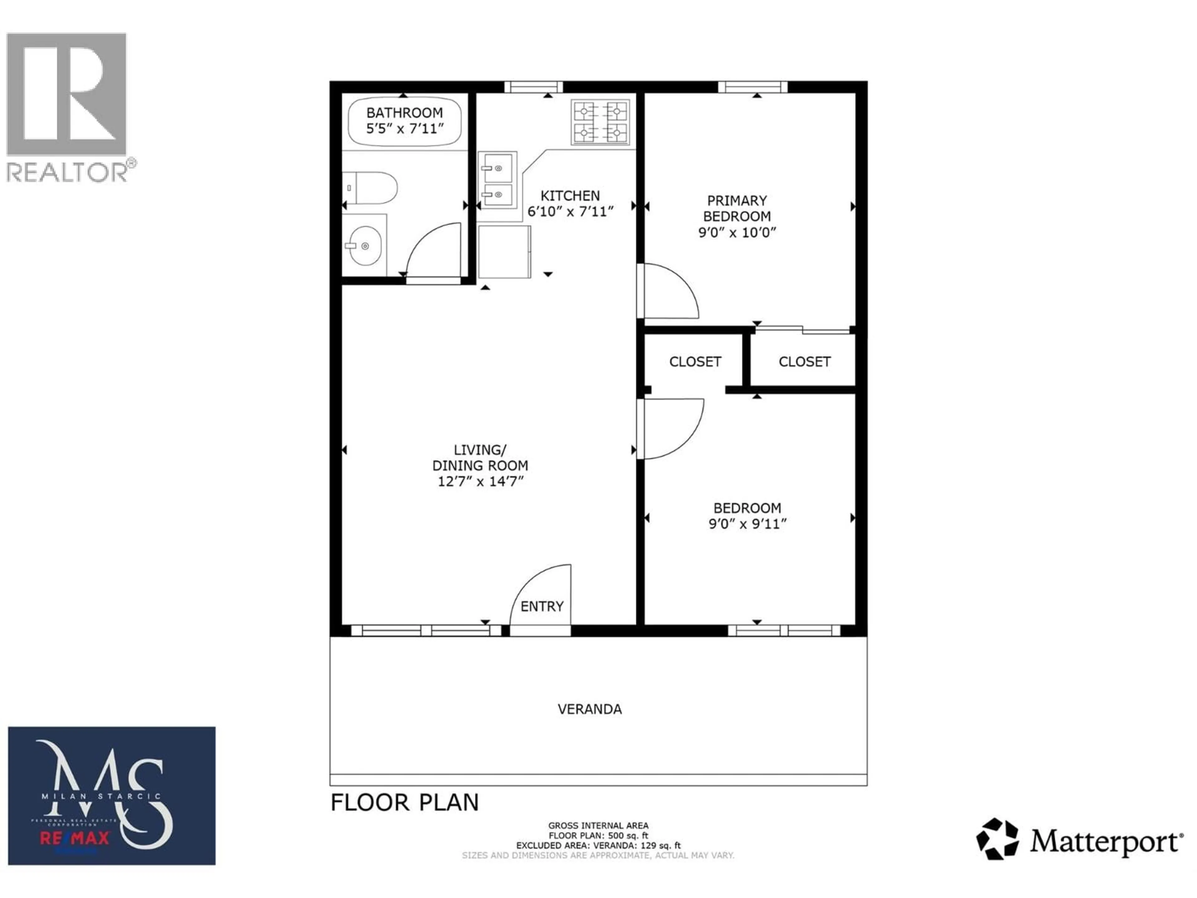 Floor plan for 208 - 7310 MAIN STREET, Osoyoos British Columbia V0H1V3