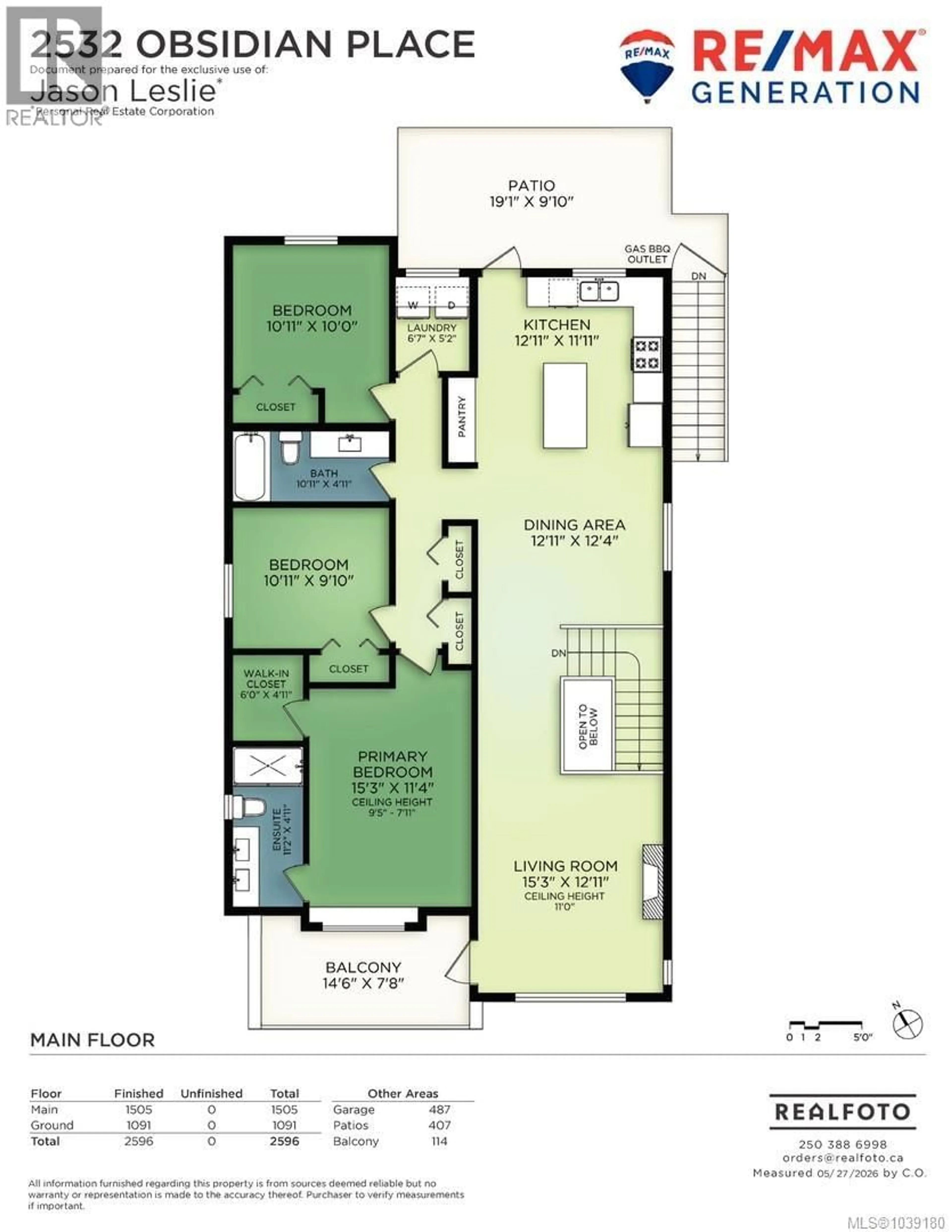 Floor plan for 2532 OBSIDIAN PLACE, Langford British Columbia V9B5L4