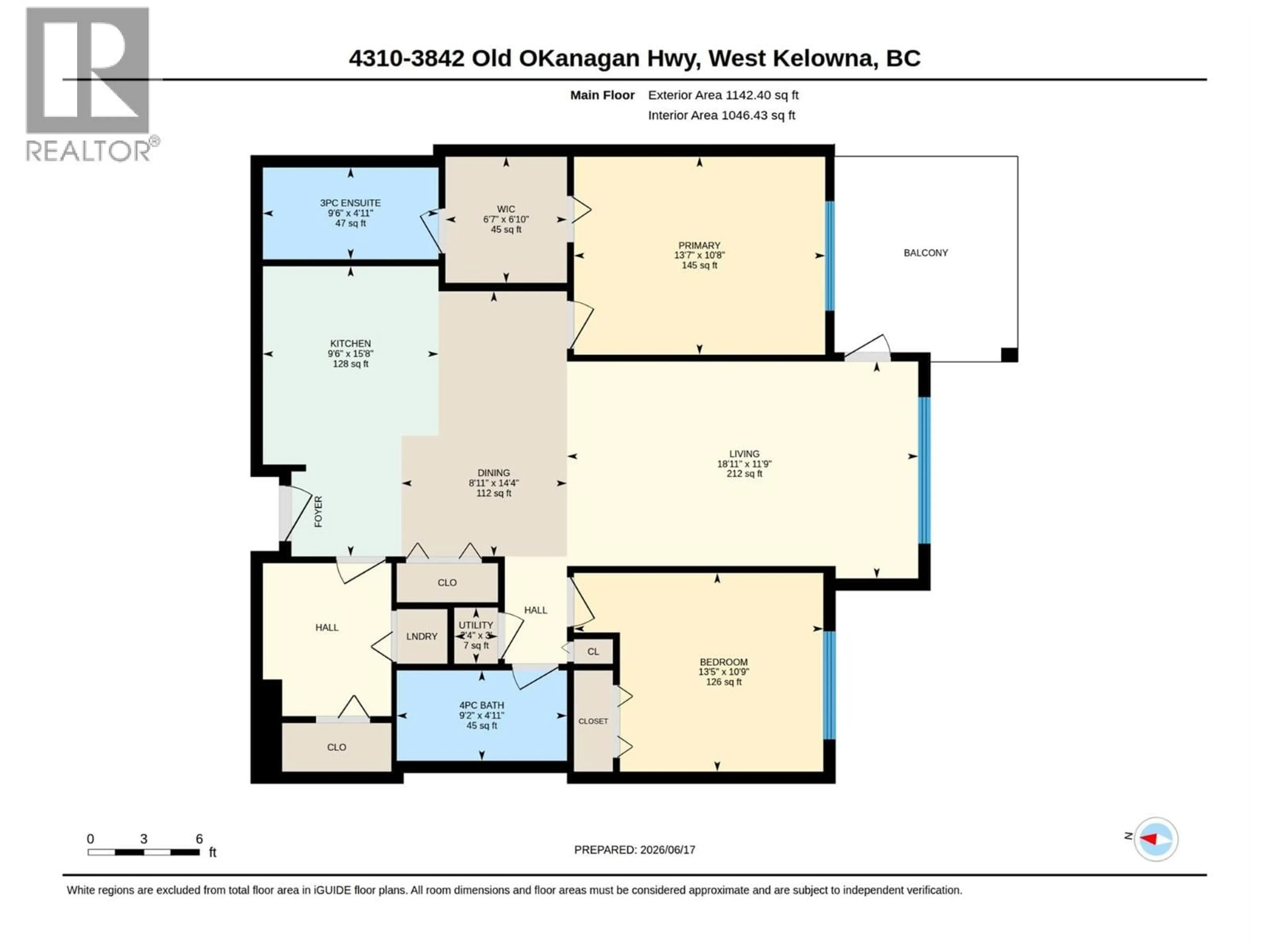 Floor plan for 4310 - 3842 OLD OKANAGAN HIGHWAY, West Kelowna British Columbia V4T3G7