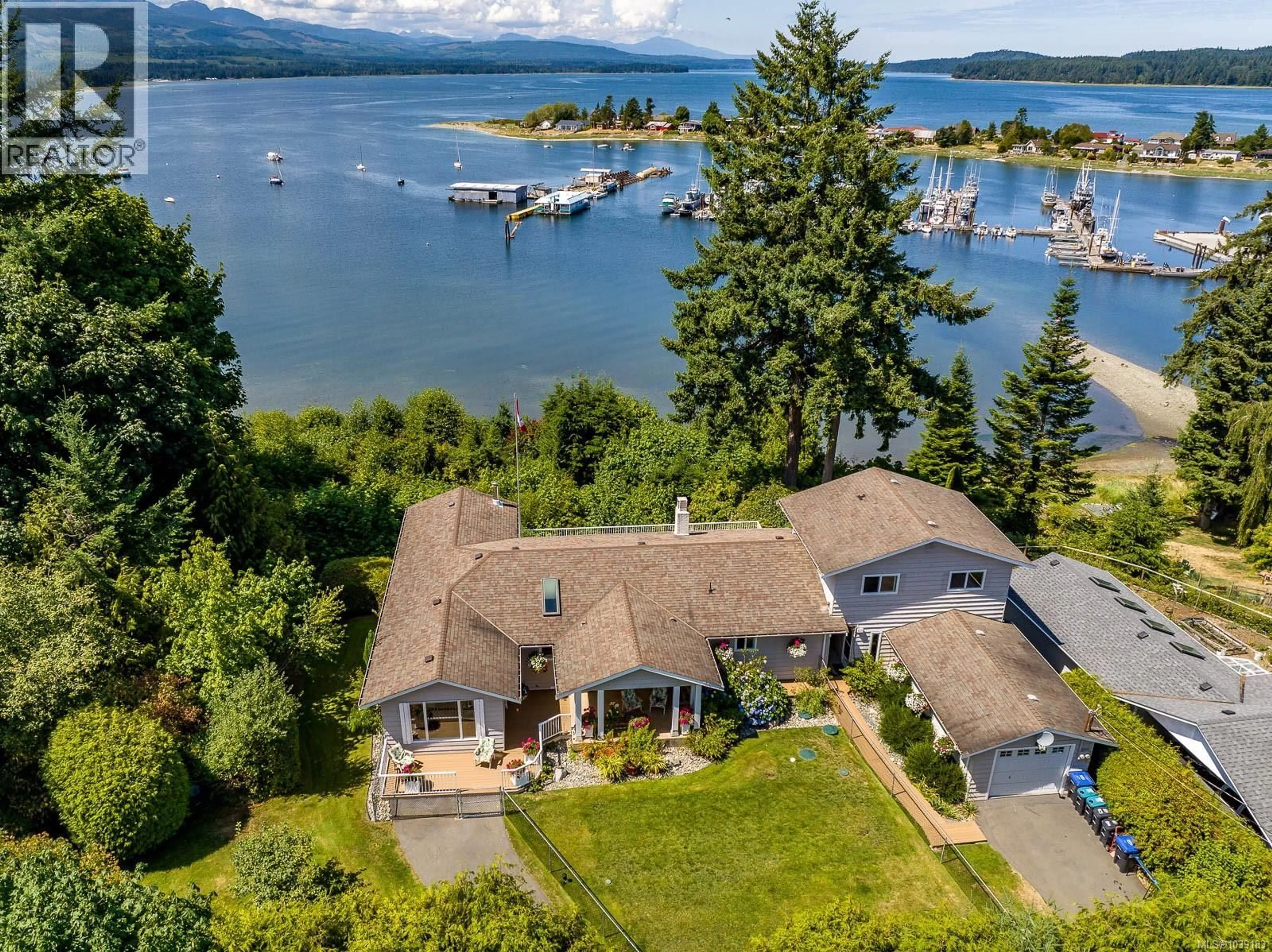 A pic from outside/outdoor area/front of a property/back of a property/a pic from drone, water/lake/river/ocean view for 200 CROME POINT ROAD, Bowser British Columbia V0R1G0
