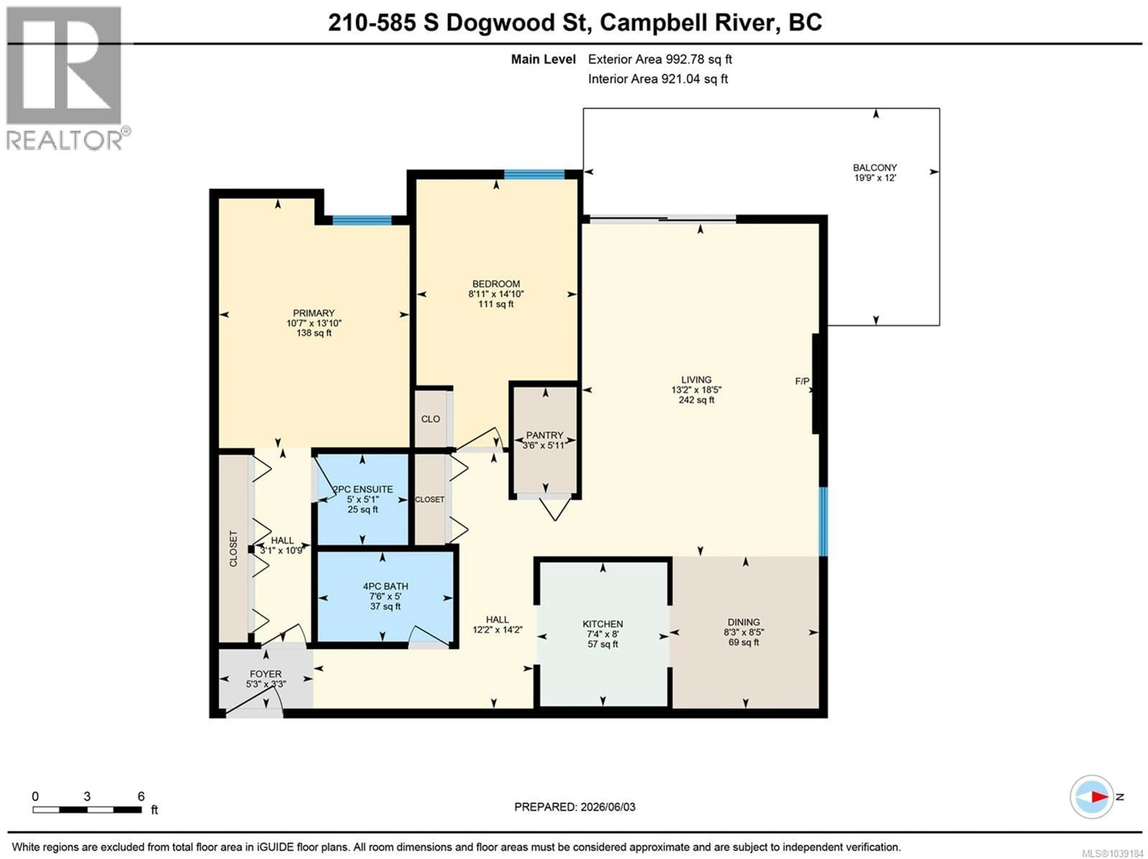 Floor plan for 210 - 585 DOGWOOD STREET, Campbell River British Columbia V9W6T6