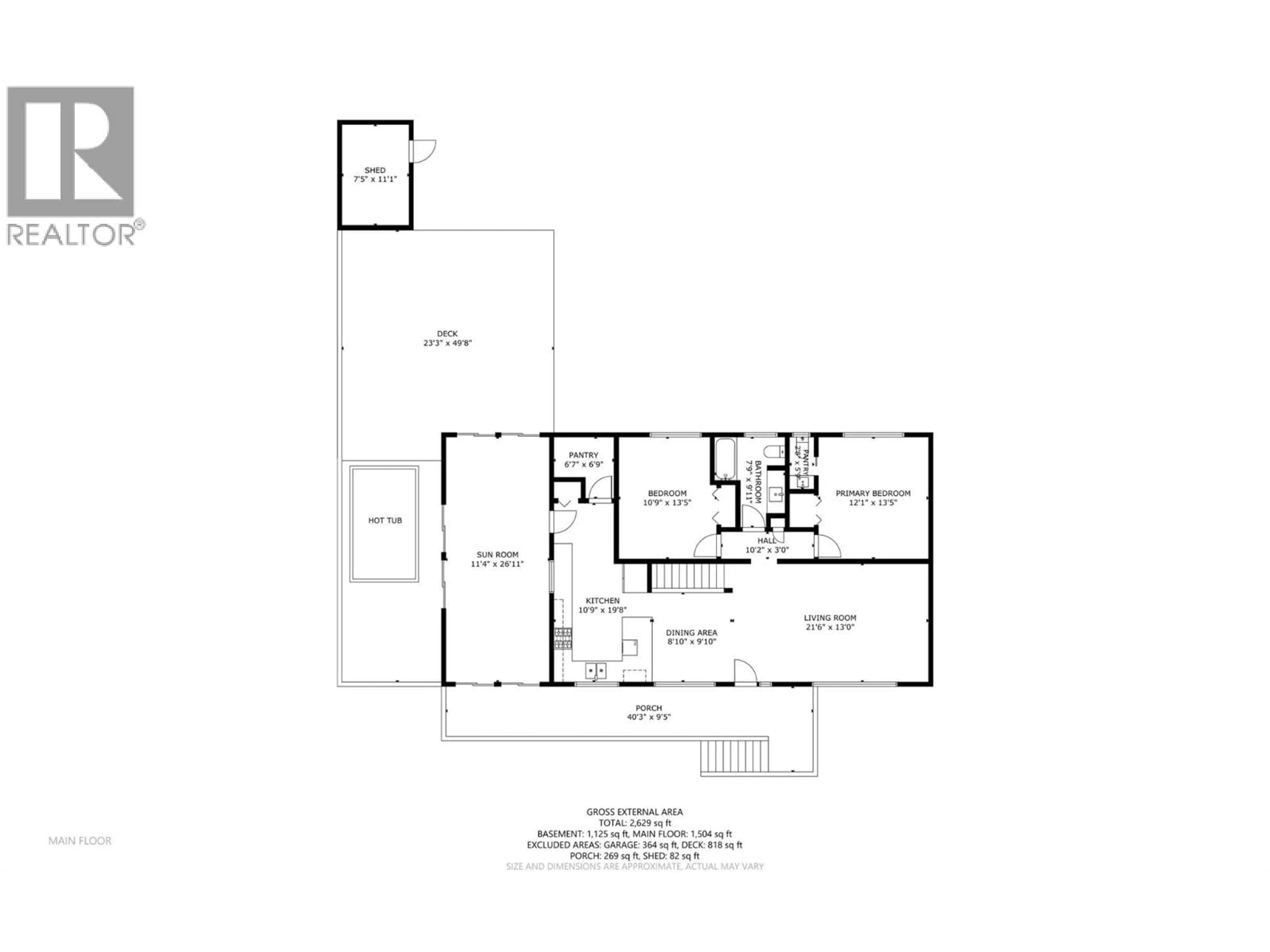 Floor plan for 8067 BEACHCOMBER BAY ROAD, Vernon British Columbia V1H1C7