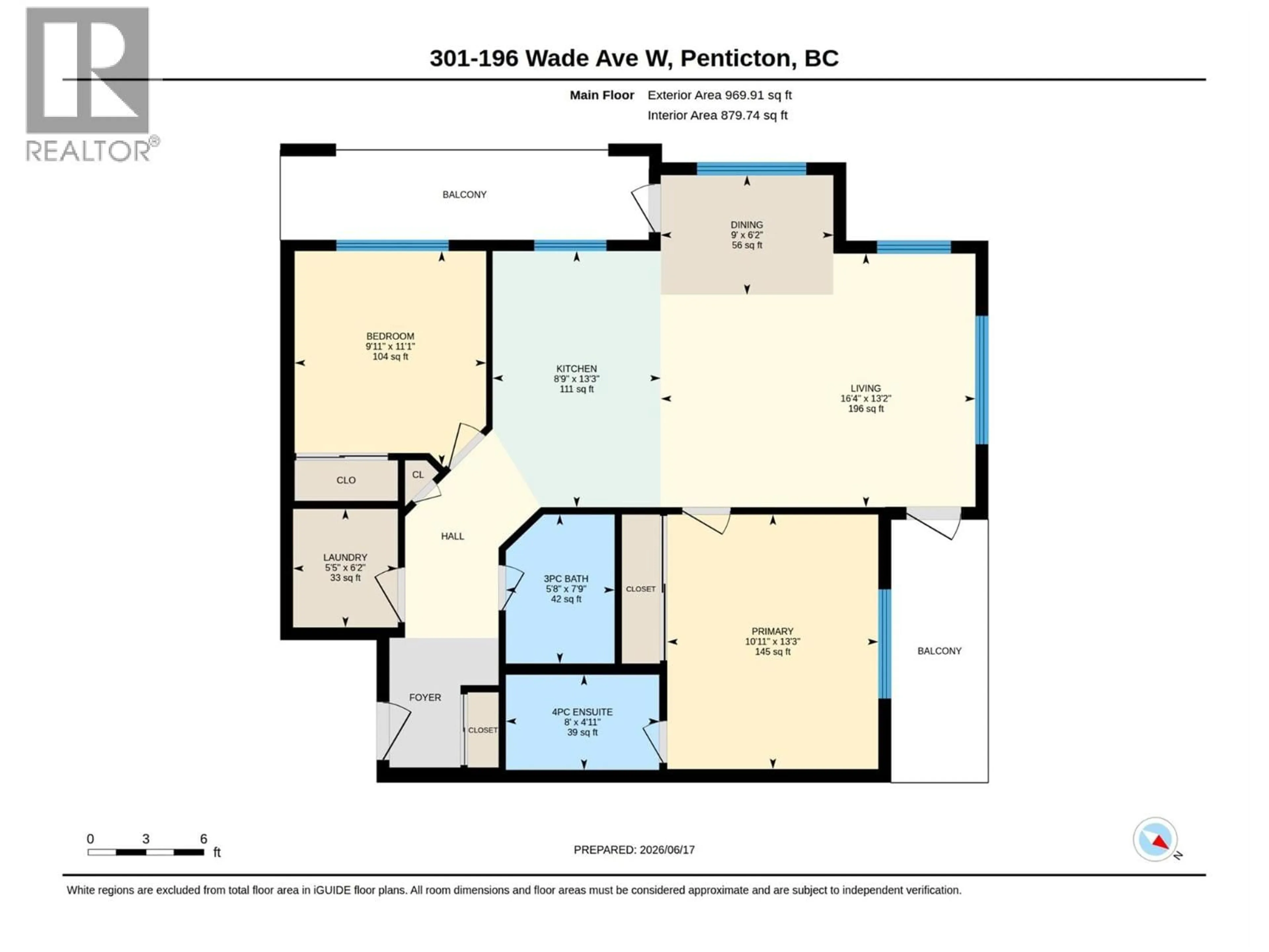 Floor plan for 301 - 196 WADE AVENUE WEST, Penticton British Columbia V2A1T6
