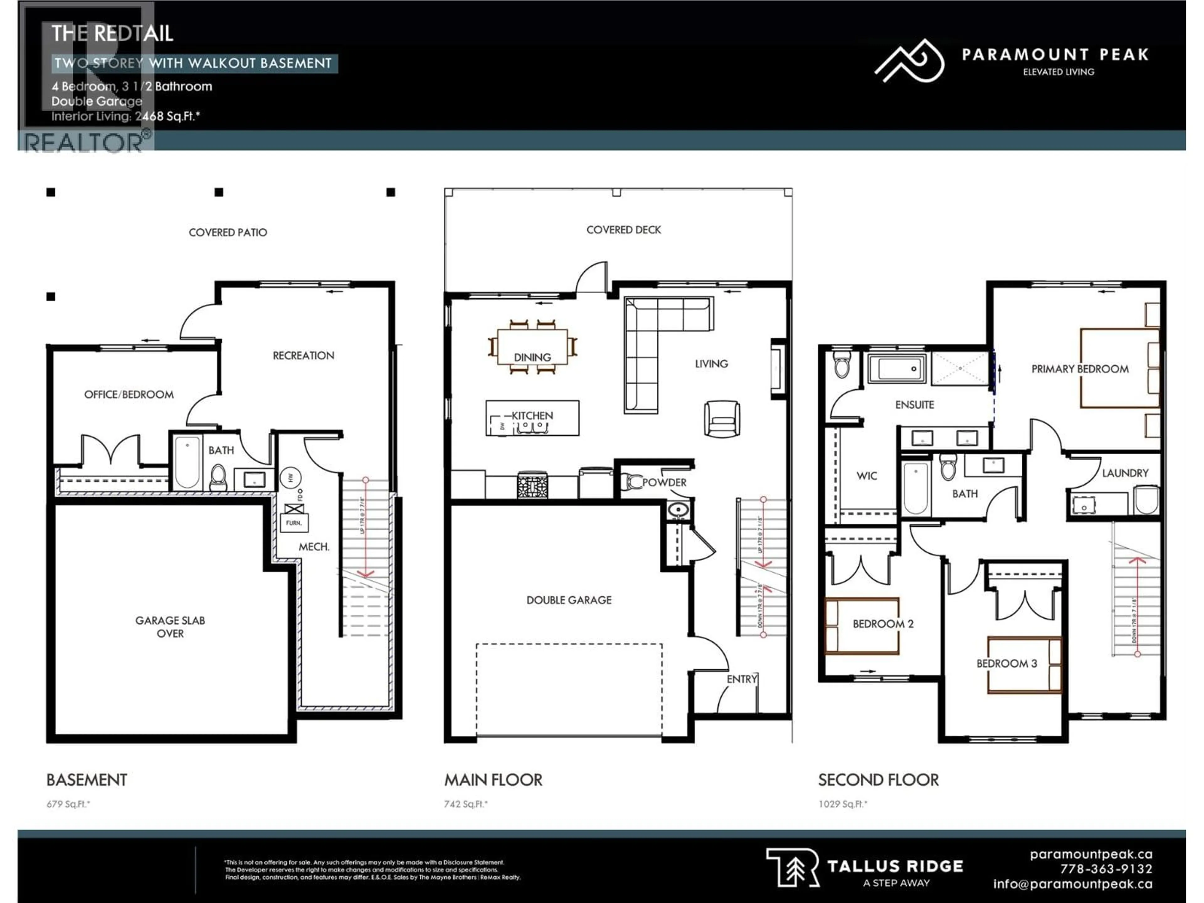 Floor plan for Prop SL 3 - 2509 PARAMOUNT PEAK DRIVE, West Kelowna British Columbia V4T0E3