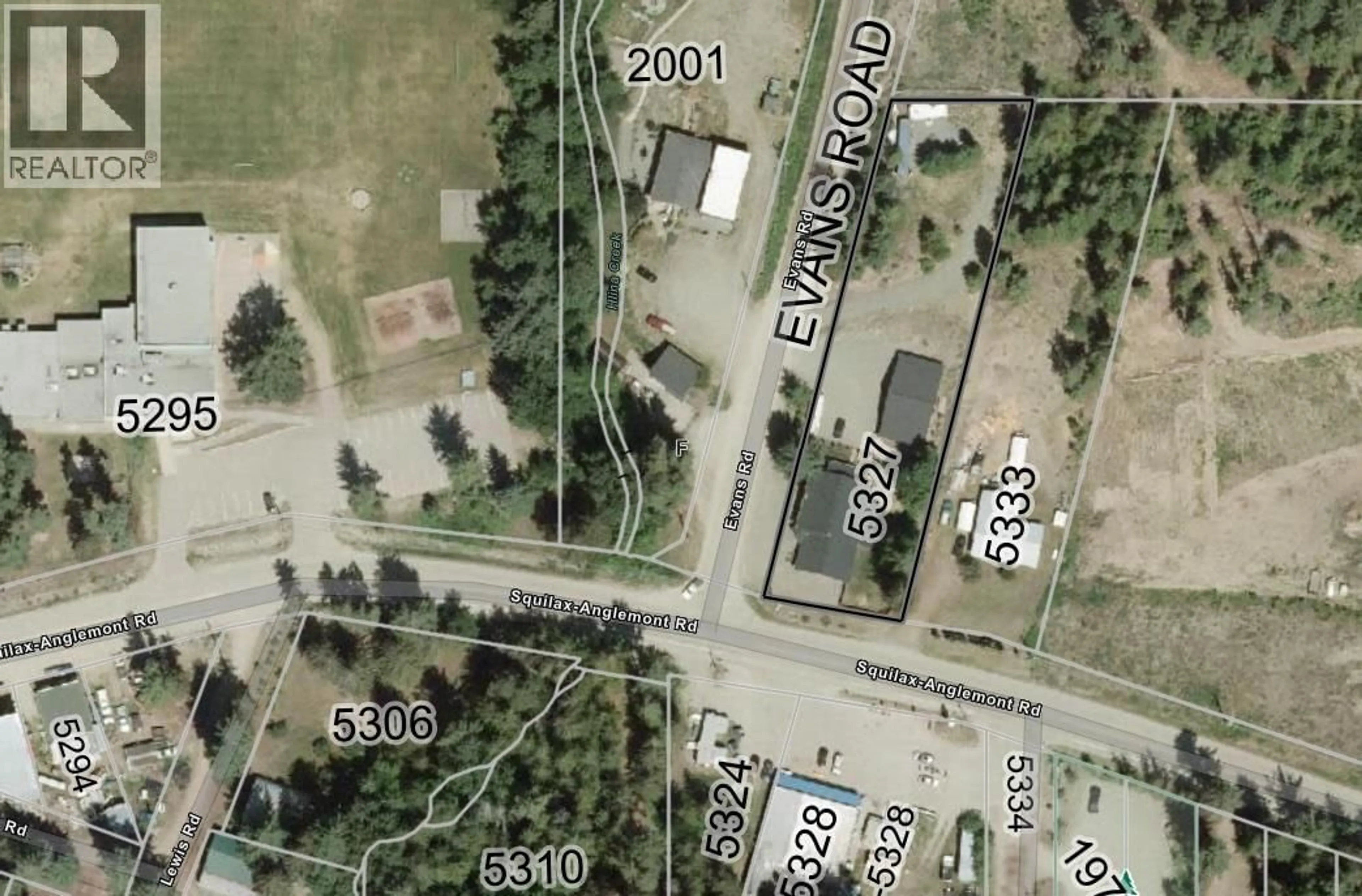 A pic from outside/outdoor area/front of a property/back of a property/a pic from drone, street for 5327 SQUILAX-ANGLEMONT ROAD, Celista British Columbia V0E1M6