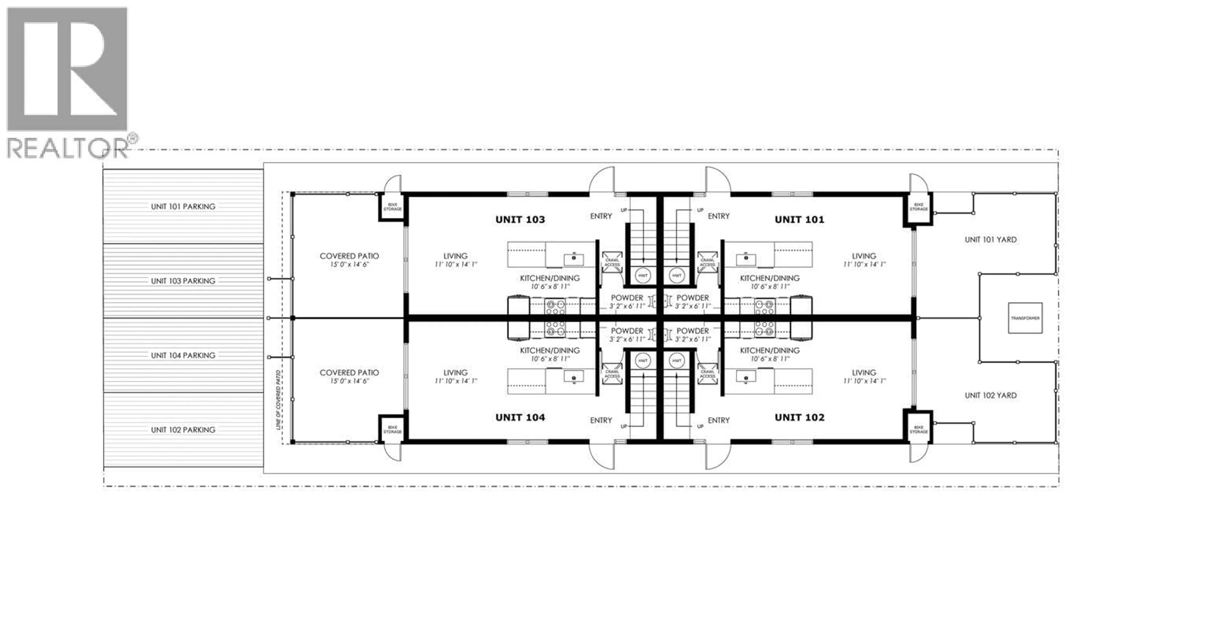 Floor plan for 102 - 424 BENNETT AVENUE, Penticton British Columbia V2A2P6