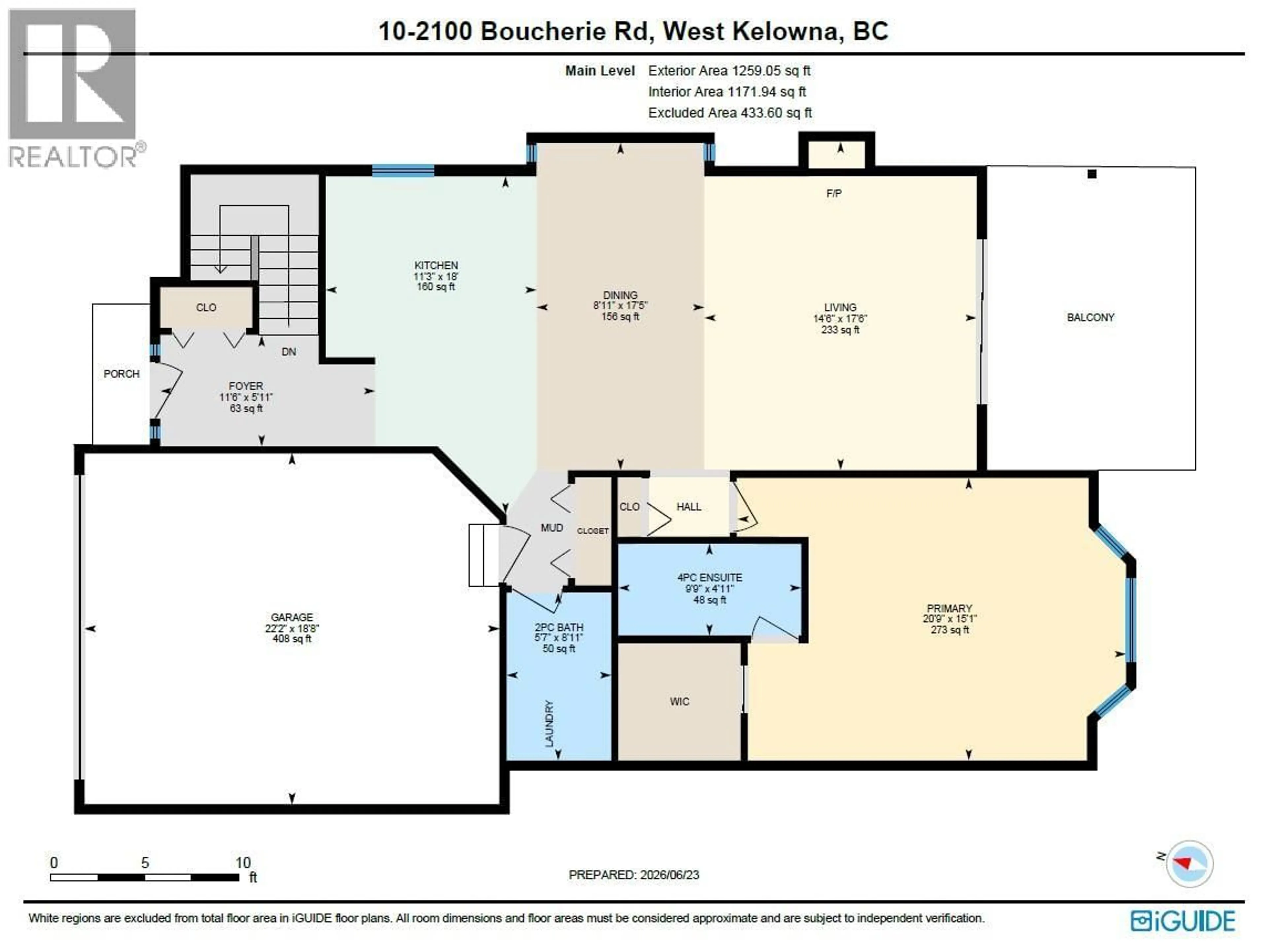 Floor plan for 10 - 2100 BOUCHERIE ROAD, West Kelowna British Columbia V4T2X1