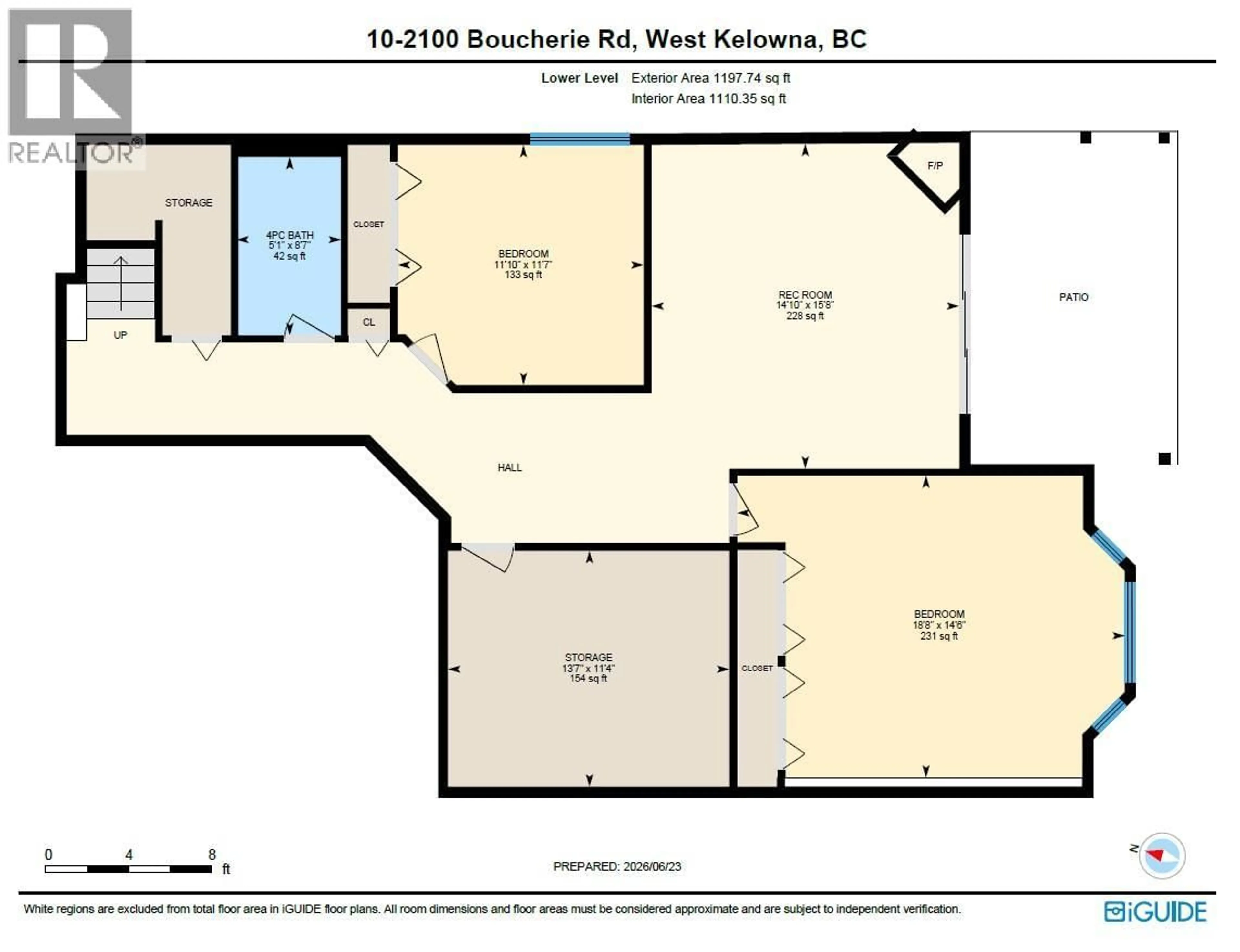 Floor plan for 10 - 2100 BOUCHERIE ROAD, West Kelowna British Columbia V4T2X1