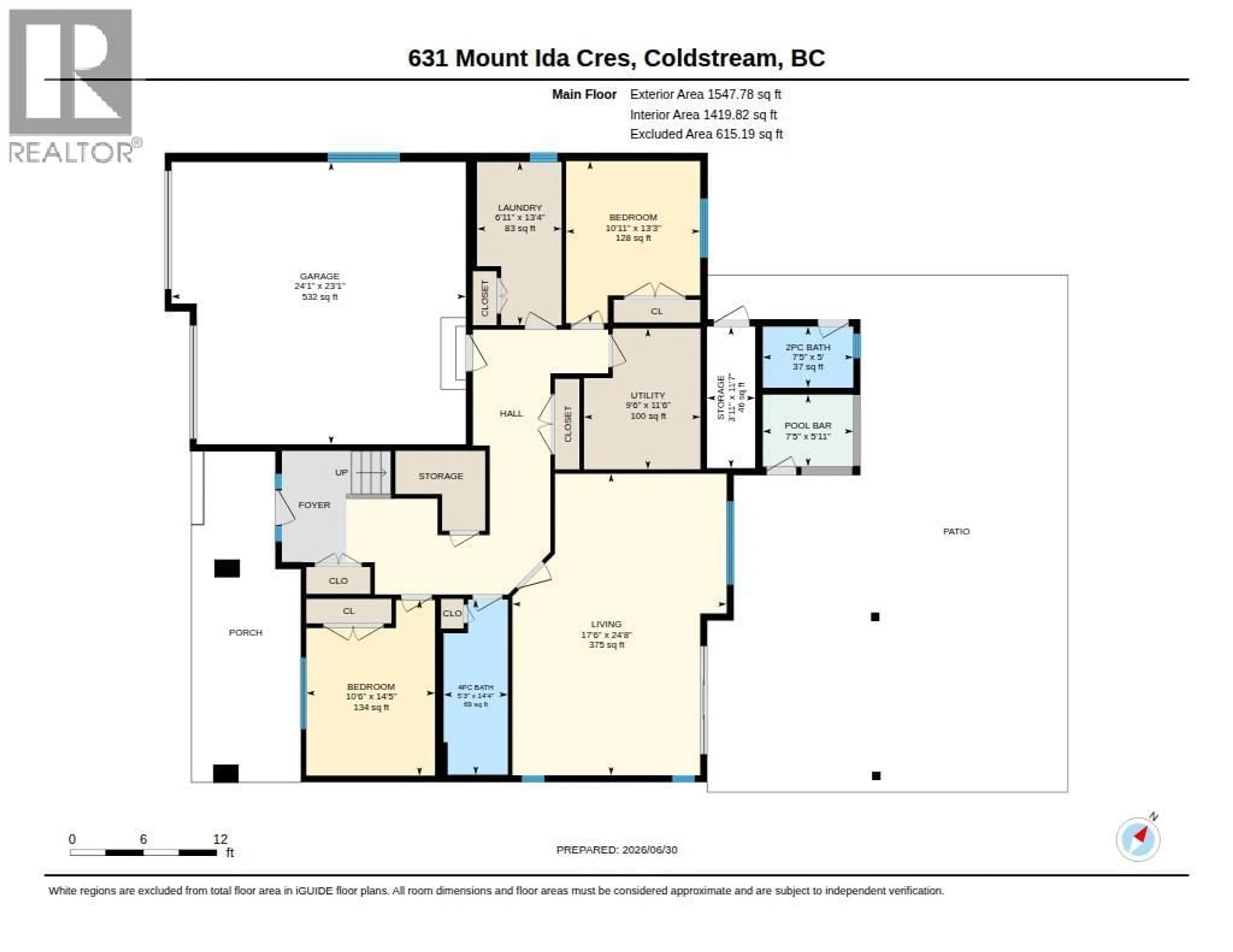 Floor plan for 631 MT IDA CRESCENT, Coldstream British Columbia V1B4G3