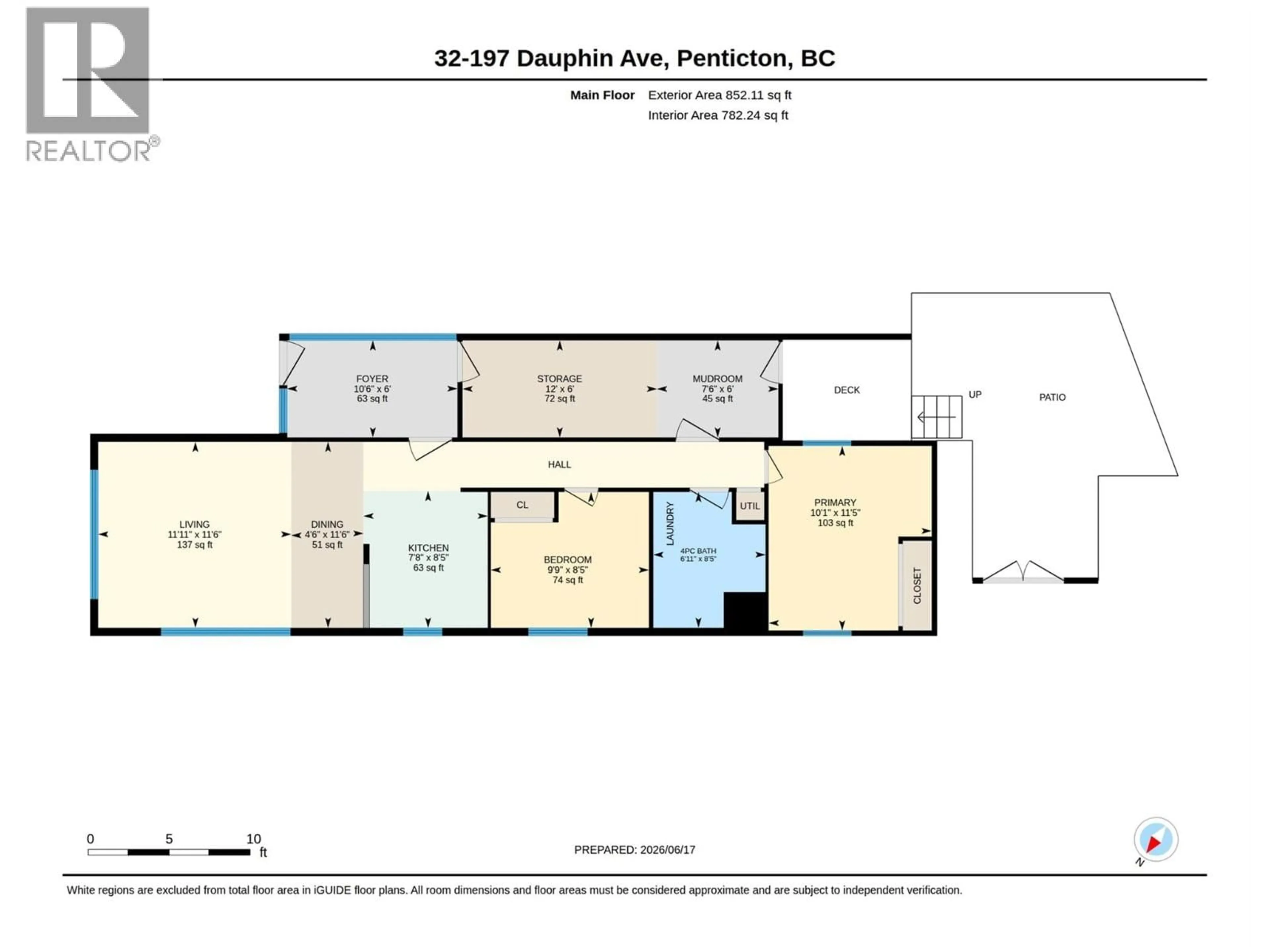 Floor plan for 32 - 197 DAUPHIN AVENUE, Penticton British Columbia V2A3S3