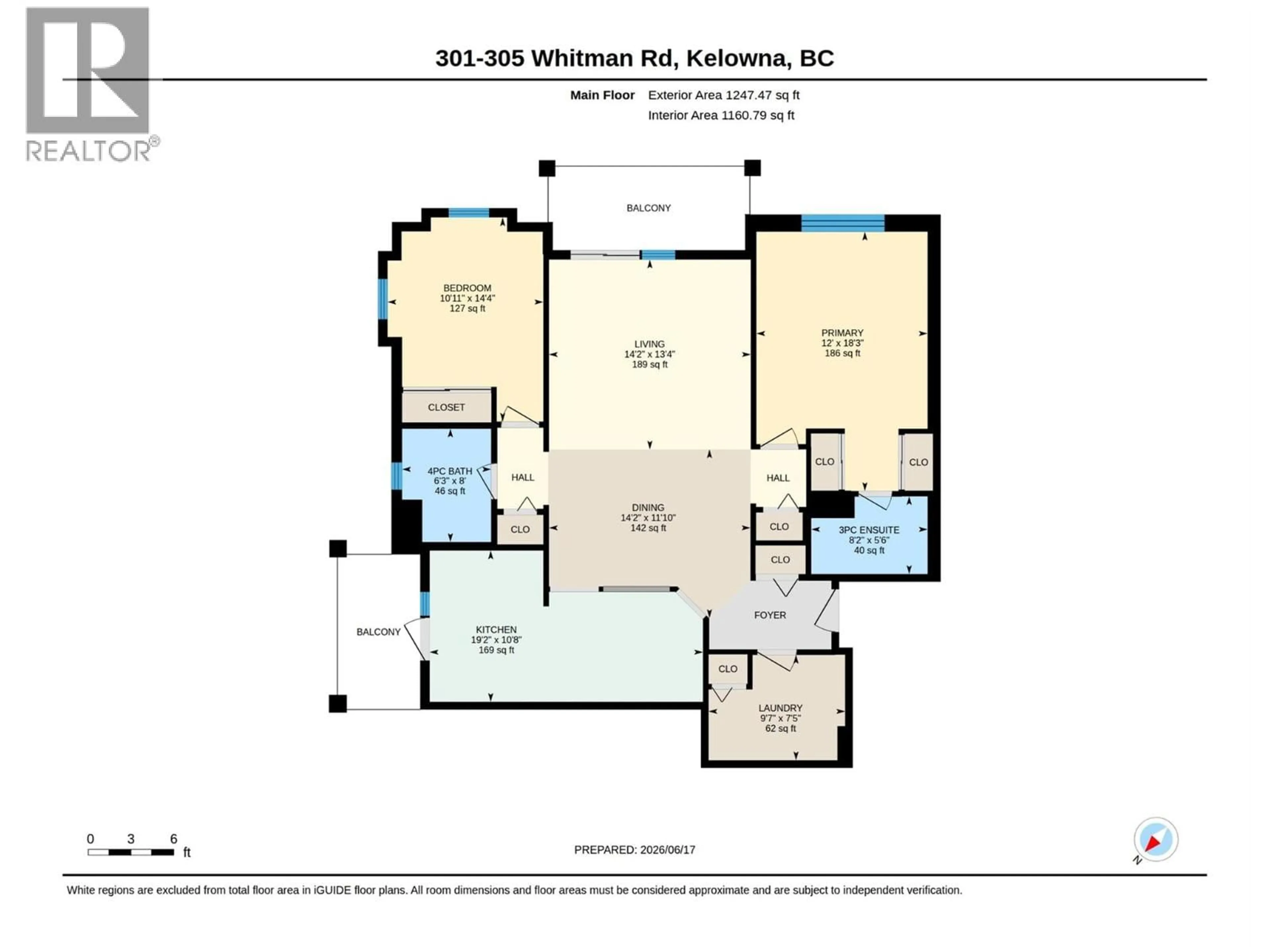 Floor plan for 301 - 305 WHITMAN ROAD, Kelowna British Columbia V1V2P3