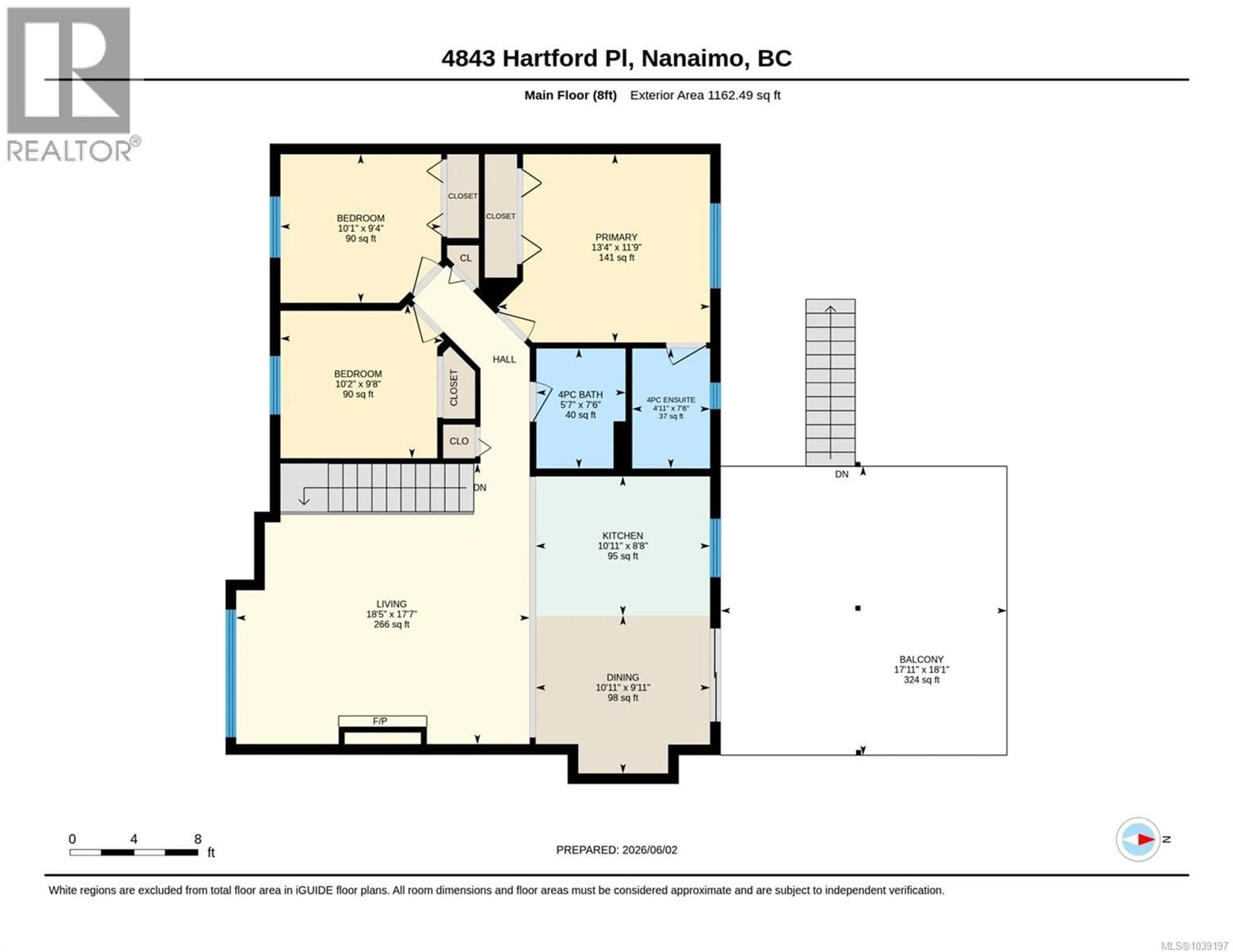 Floor plan for 4843 HARTFORD PLACE, Nanaimo British Columbia V9V1N8