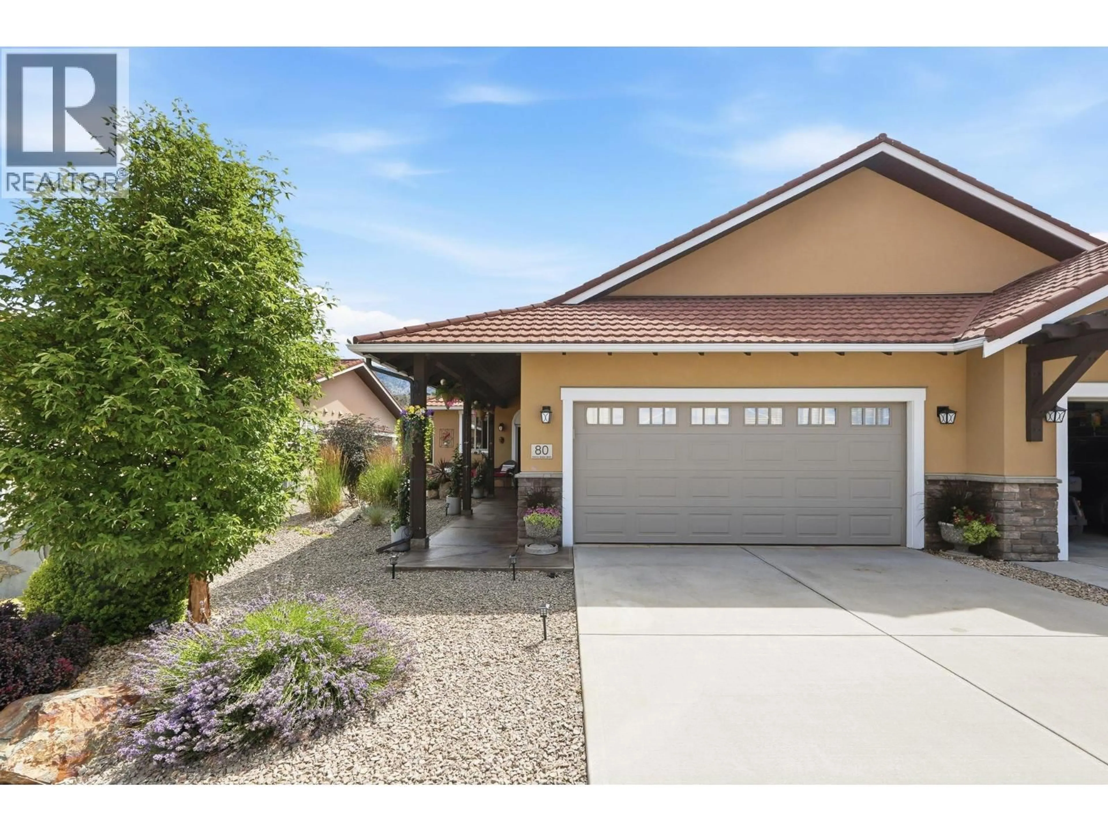 Home with vinyl exterior material, street for 80 - 6823 TUCELNUIT DRIVE, Oliver British Columbia V0H1T2