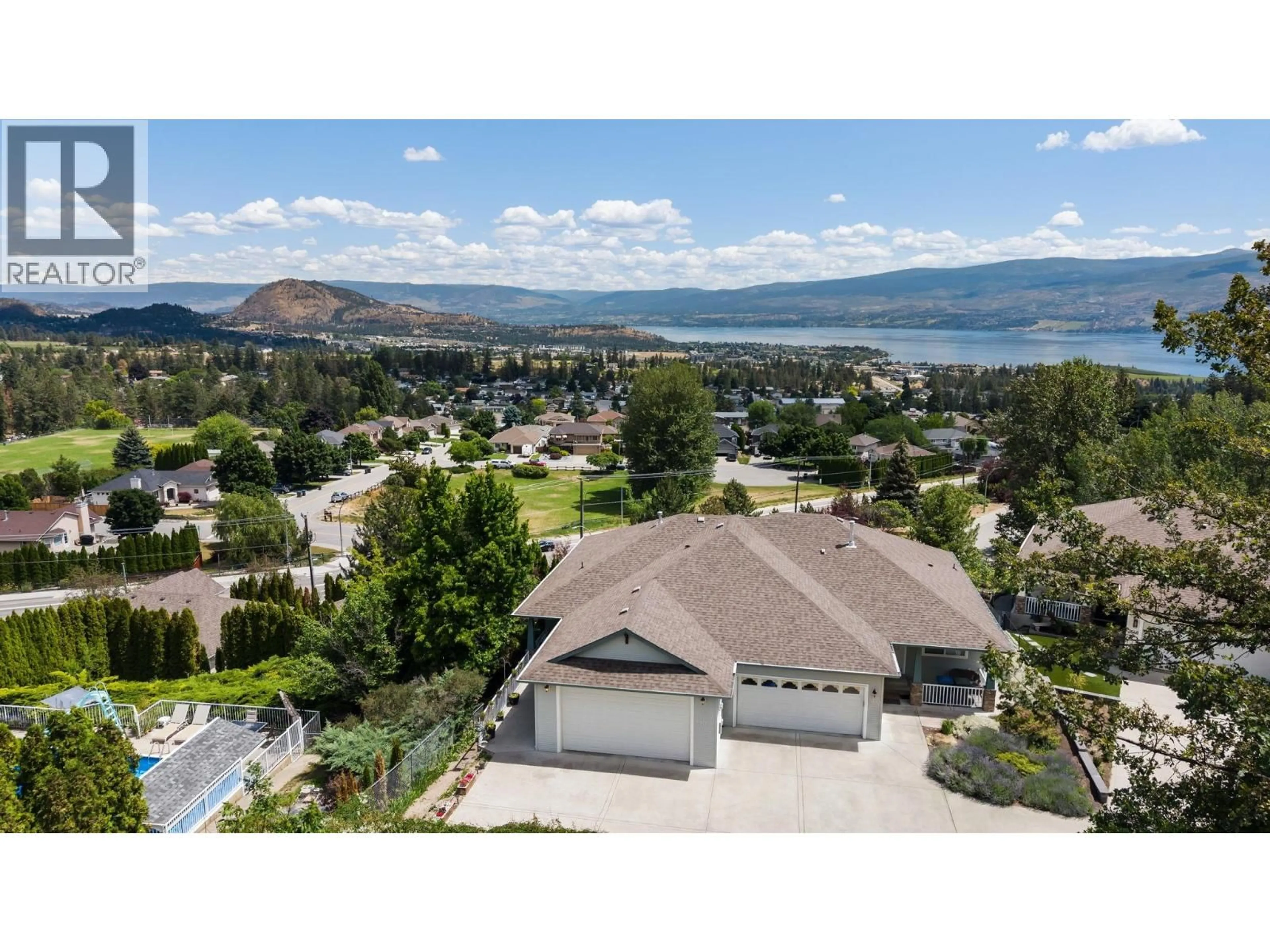A pic from outside/outdoor area/front of a property/back of a property/a pic from drone, water/lake/river/ocean view for 3652 YORKTON ROAD, West Kelowna British Columbia V4T2X2