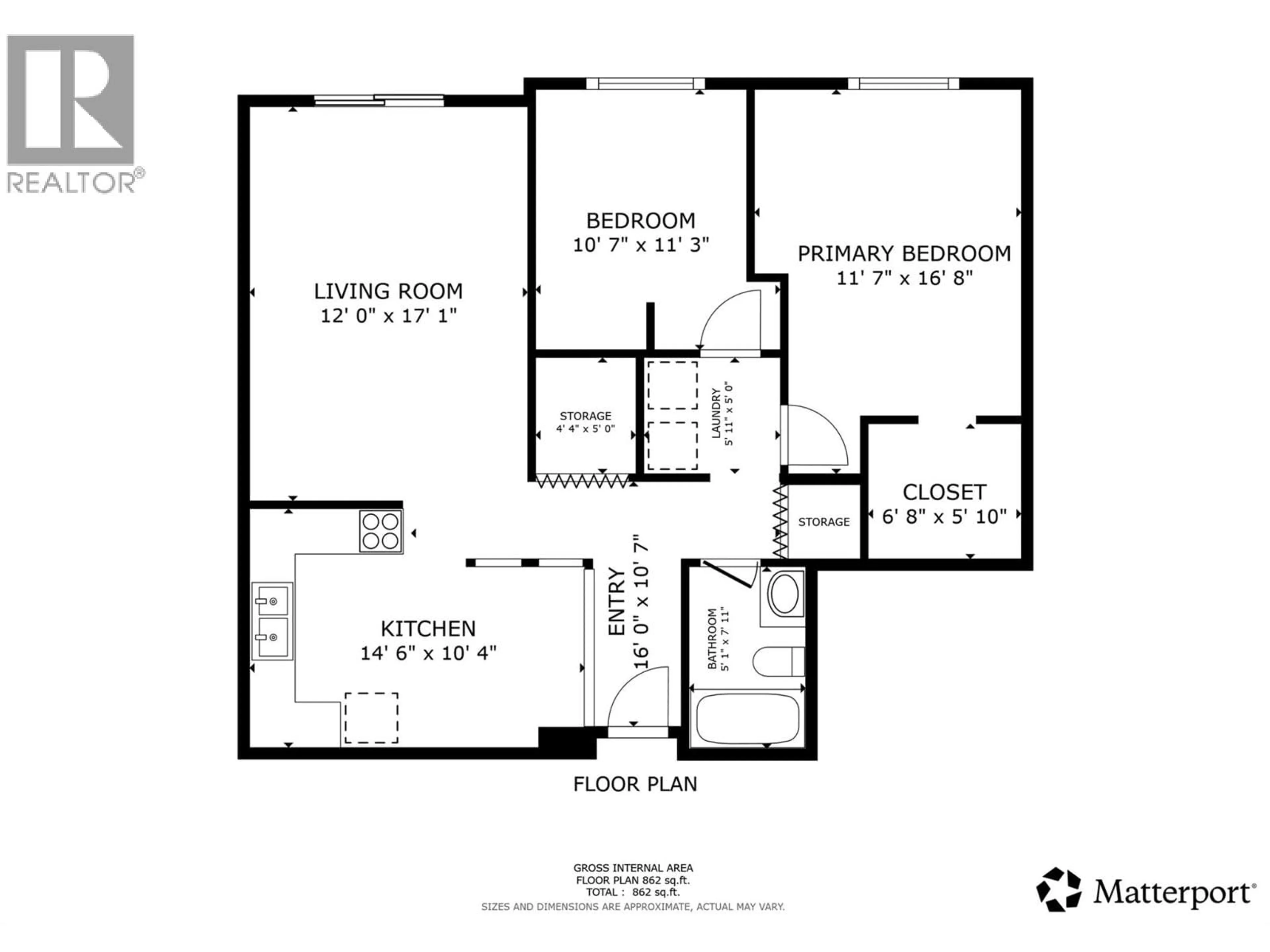Floor plan for 420 - 3901 32 AVENUE, Vernon British Columbia V1T8M3