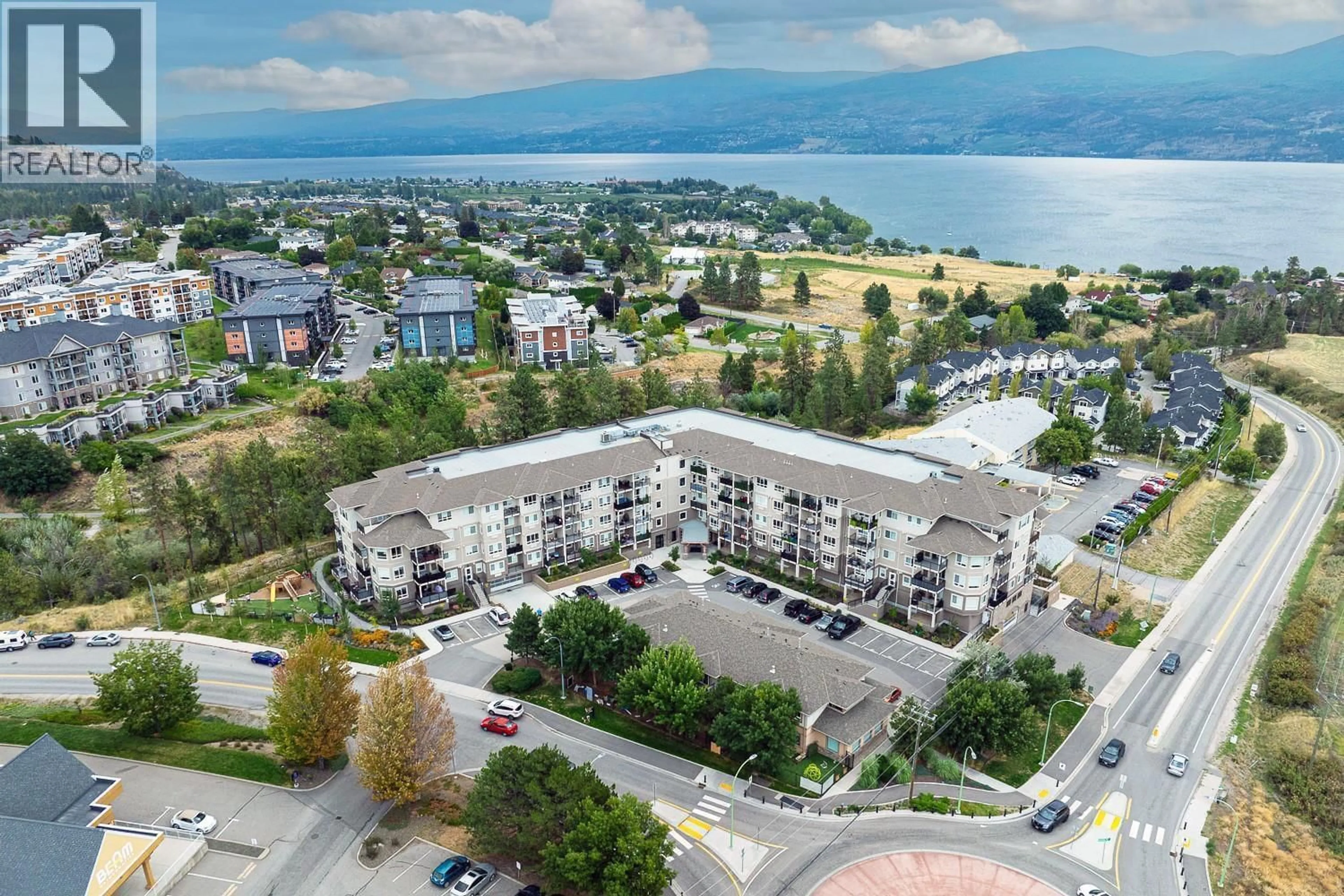 A pic from outside/outdoor area/front of a property/back of a property/a pic from drone, mountain view for 120 - 2301 CARRINGTON ROAD, West Kelowna British Columbia V2S6R2