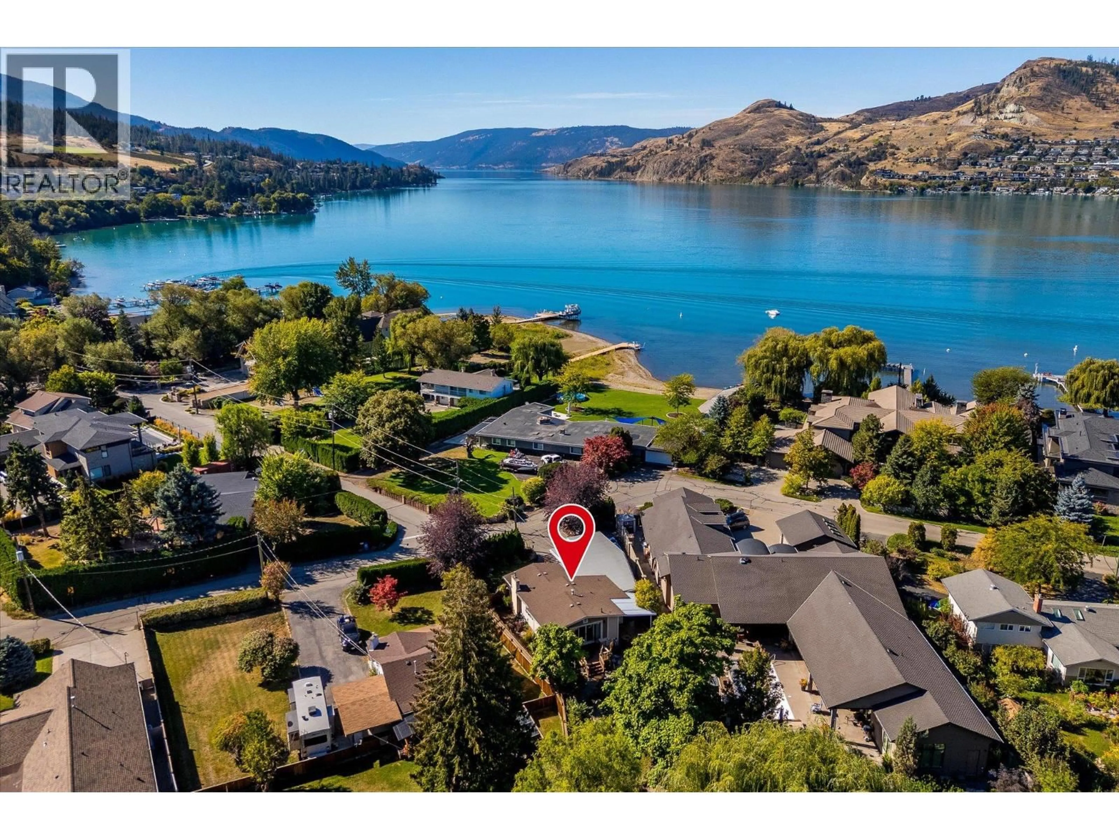 A pic from outside/outdoor area/front of a property/back of a property/a pic from drone, water/lake/river/ocean view for 12313 KALAVISTA DRIVE, Coldstream British Columbia V1B1K7
