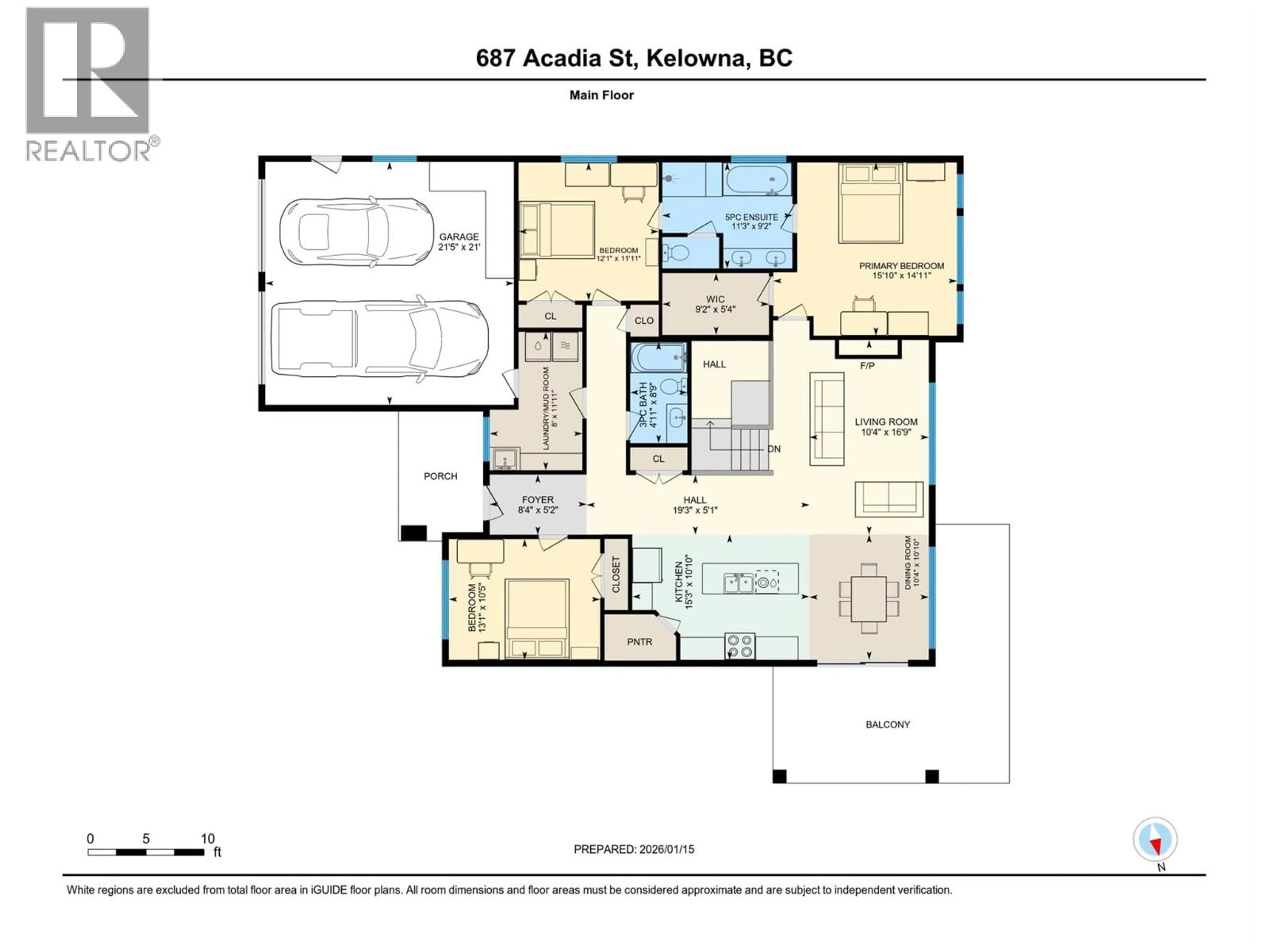 Floor plan for 687 ACADIA STREET, Kelowna British Columbia V1V0A8