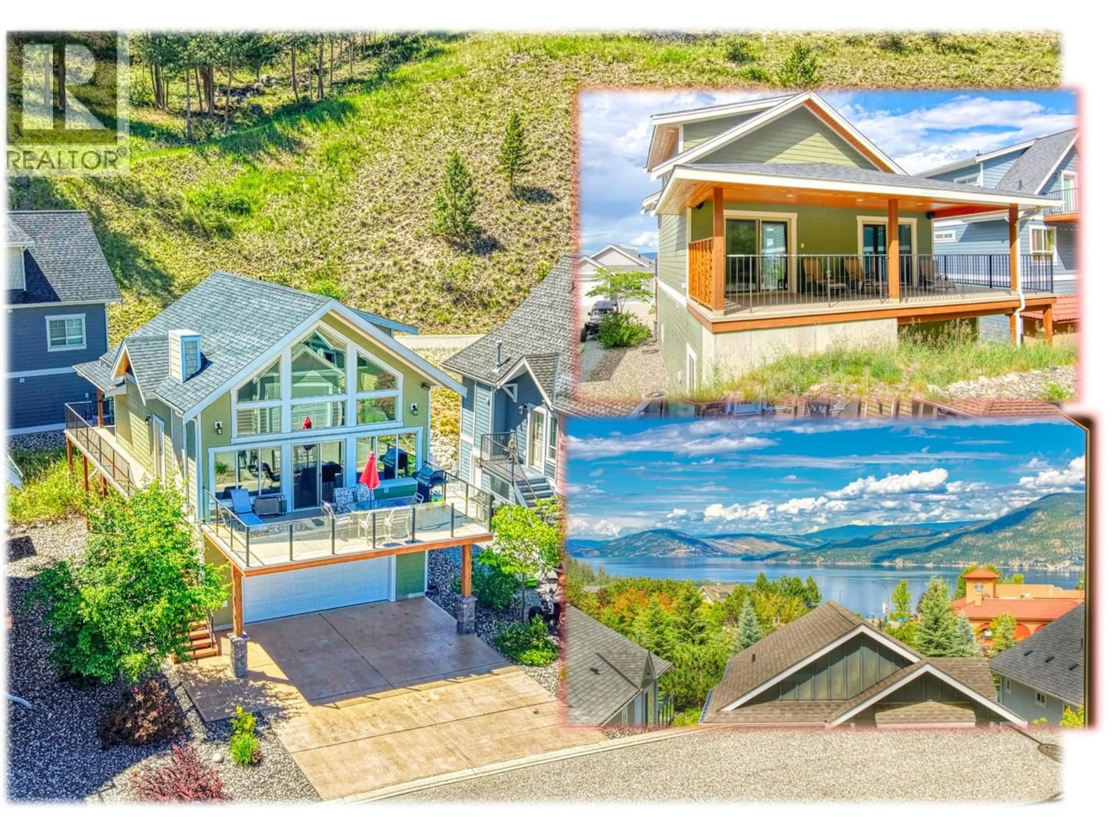 A pic from outside/outdoor area/front of a property/back of a property/a pic from drone, water/lake/river/ocean view for 316 - 6834 MADRID WAY, Kelowna British Columbia V1Z3R8