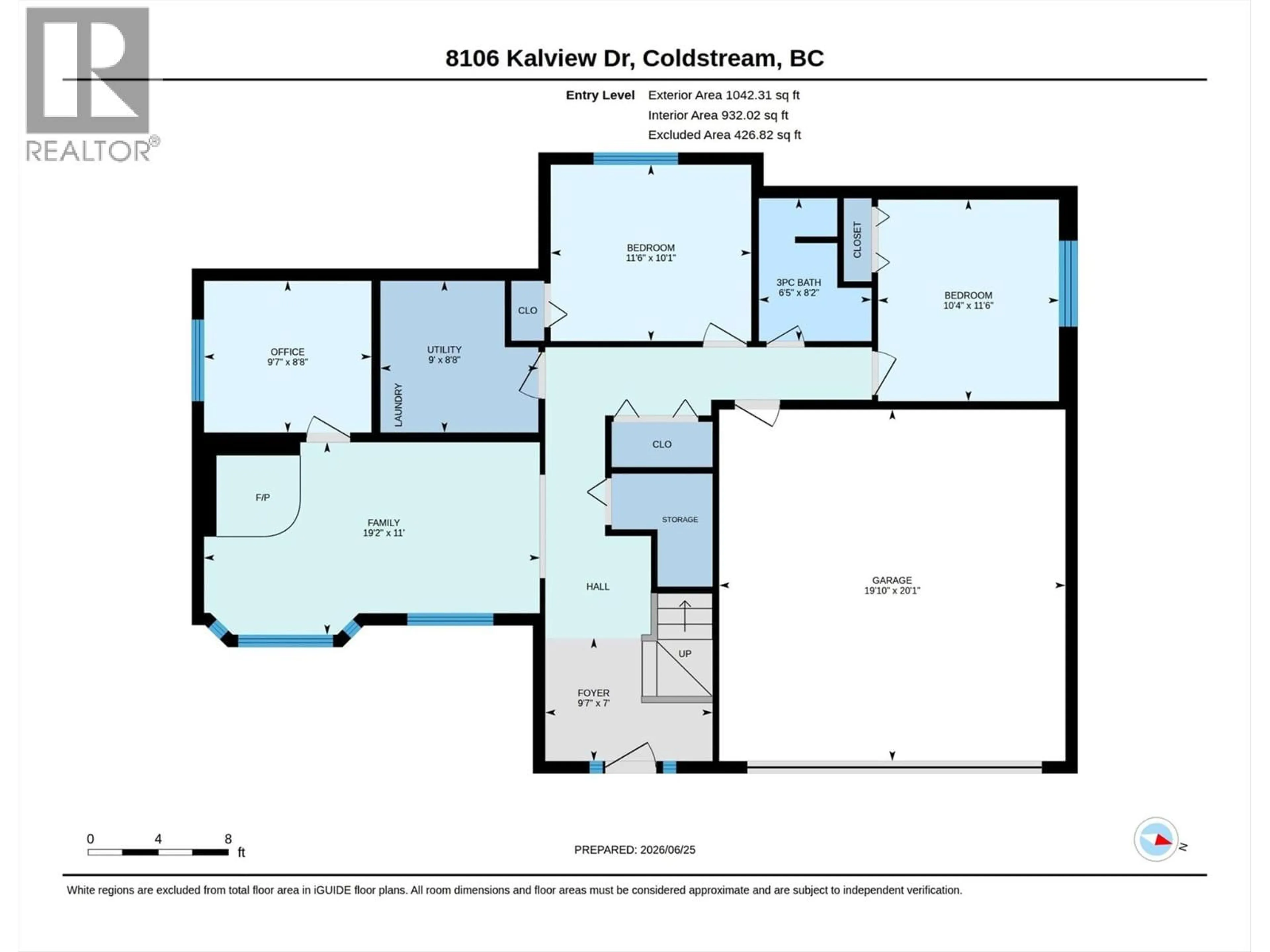 Floor plan for 8106 KALVIEW DRIVE, Coldstream British Columbia V1B2R6