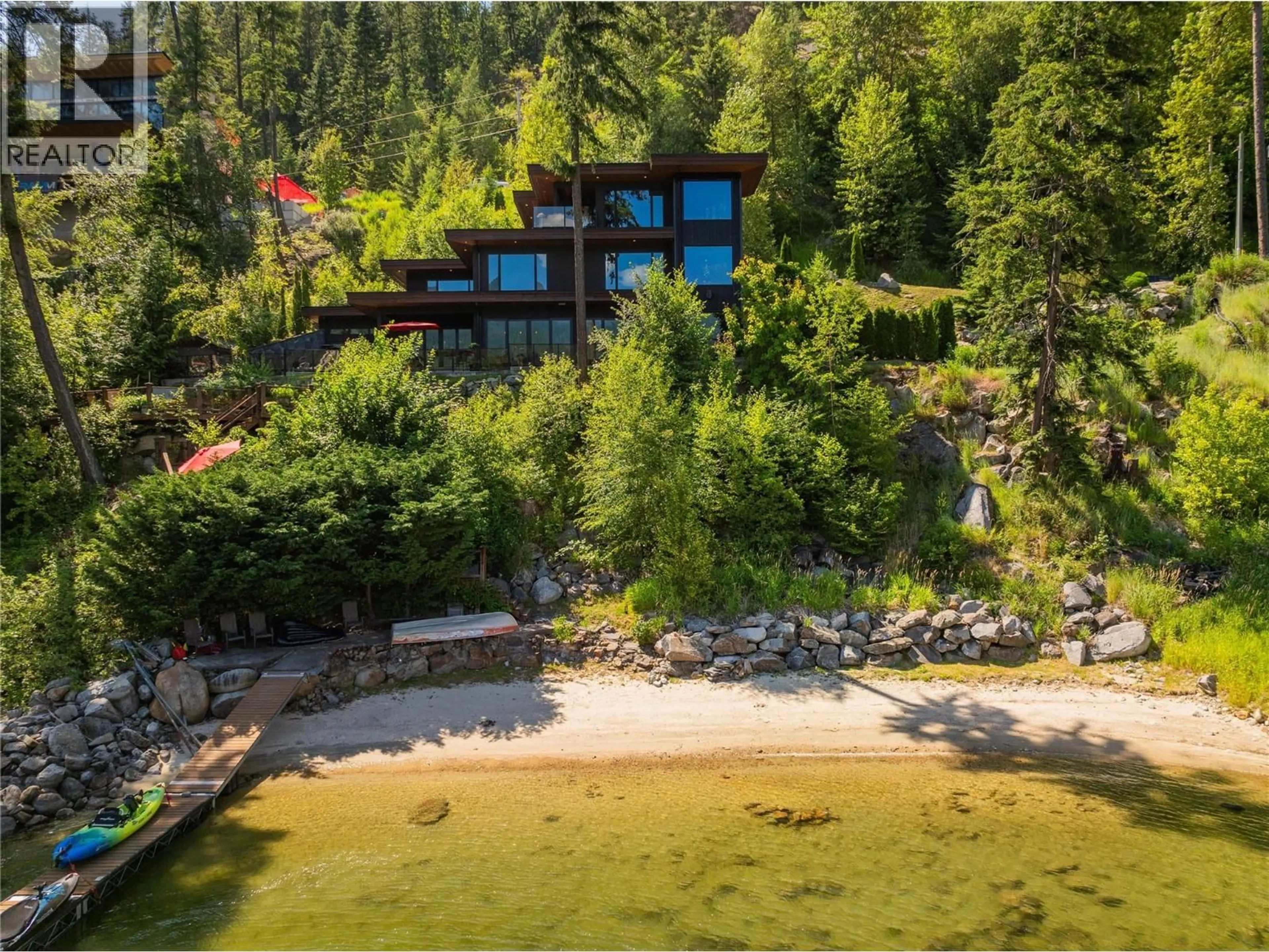 A pic from outside/outdoor area/front of a property/back of a property/a pic from drone, water/lake/river/ocean view for 59 JOHNSTONE ROAD, Nelson British Columbia V1L6H9