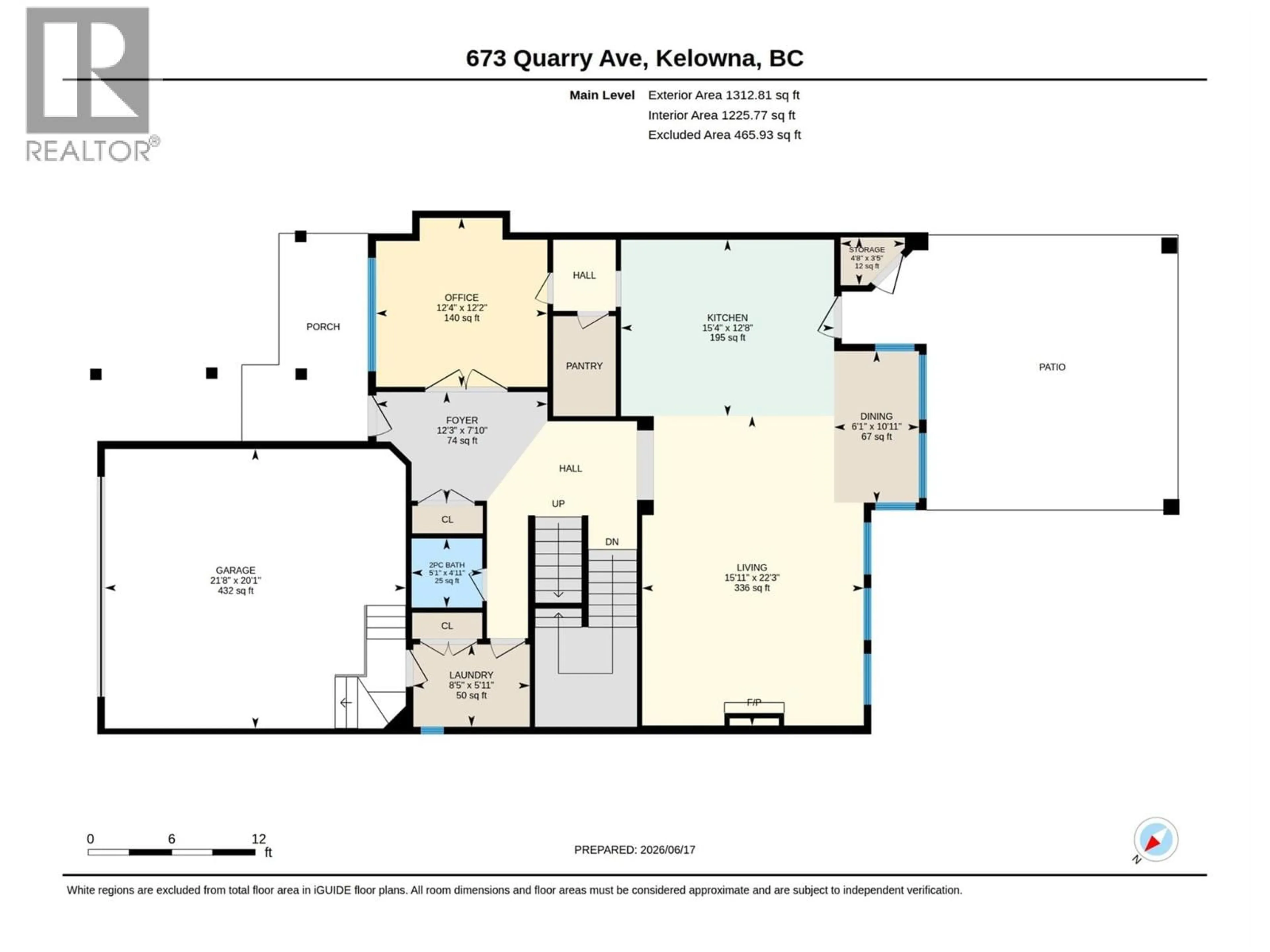 Floor plan for 673 QUARRY AVENUE, Kelowna British Columbia V1W5E2